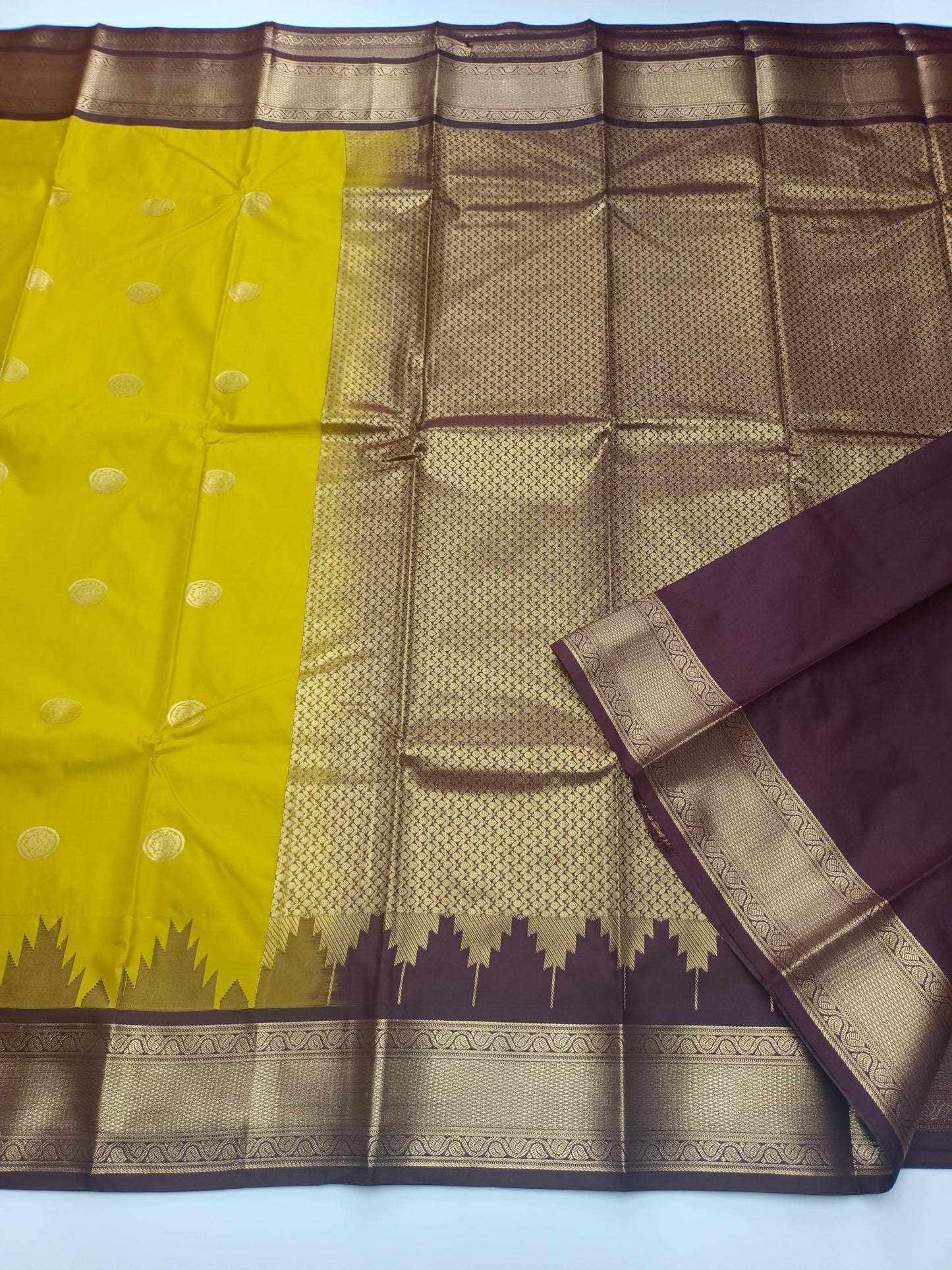 KANCHIPURAM SEMI SILK SAREE - B S CHANNABASAPPA & SONS