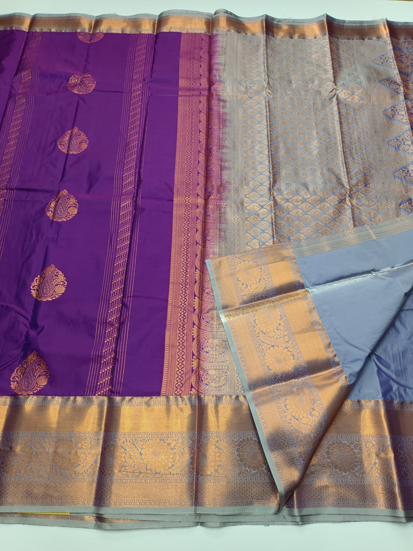 KANCHIPURAM SEMI SILK SAREE - B S CHANNABASAPPA & SONS