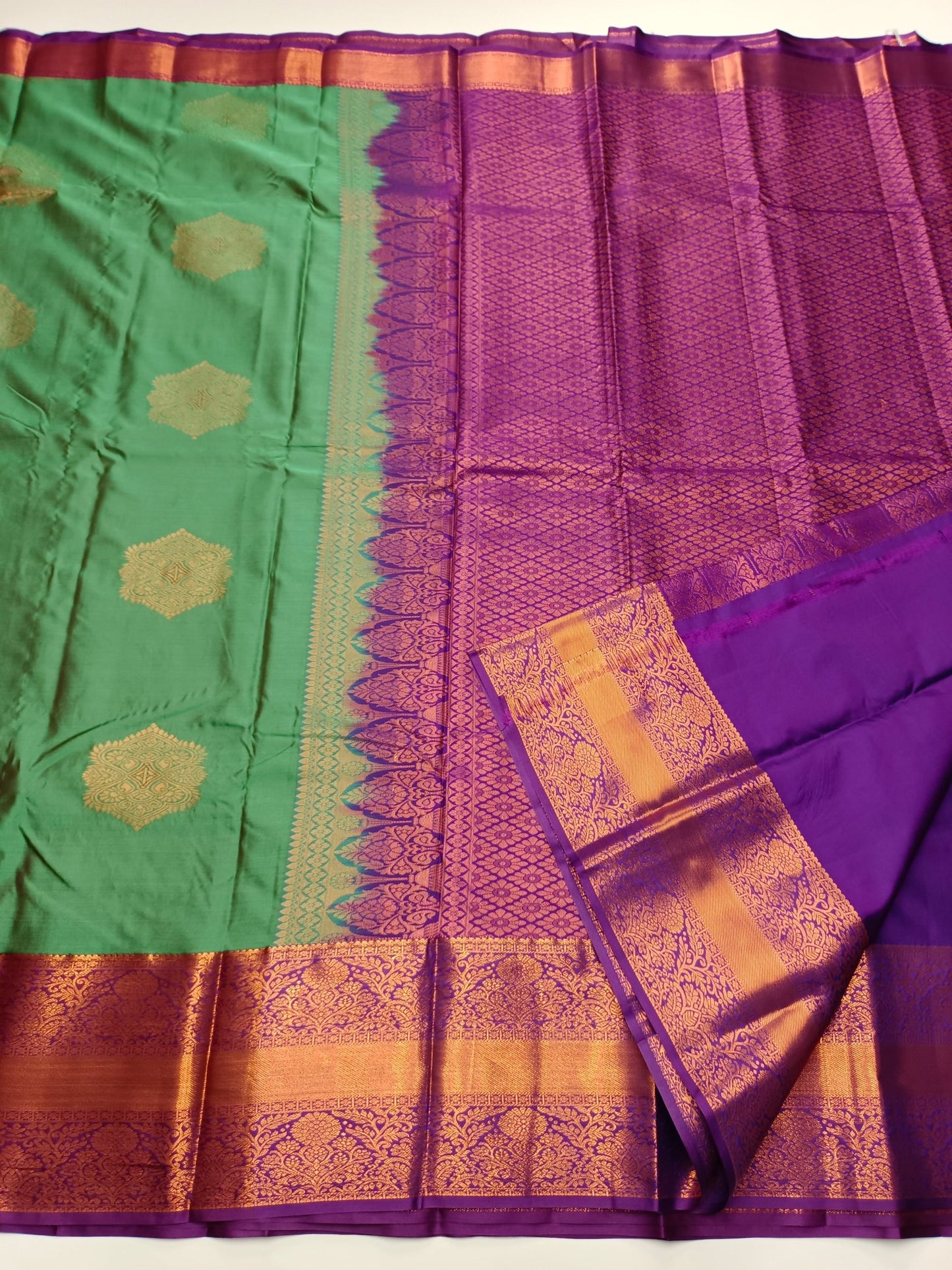 KANCHIPURAM SEMI SILK SAREE - B S CHANNABASAPPA & SONS