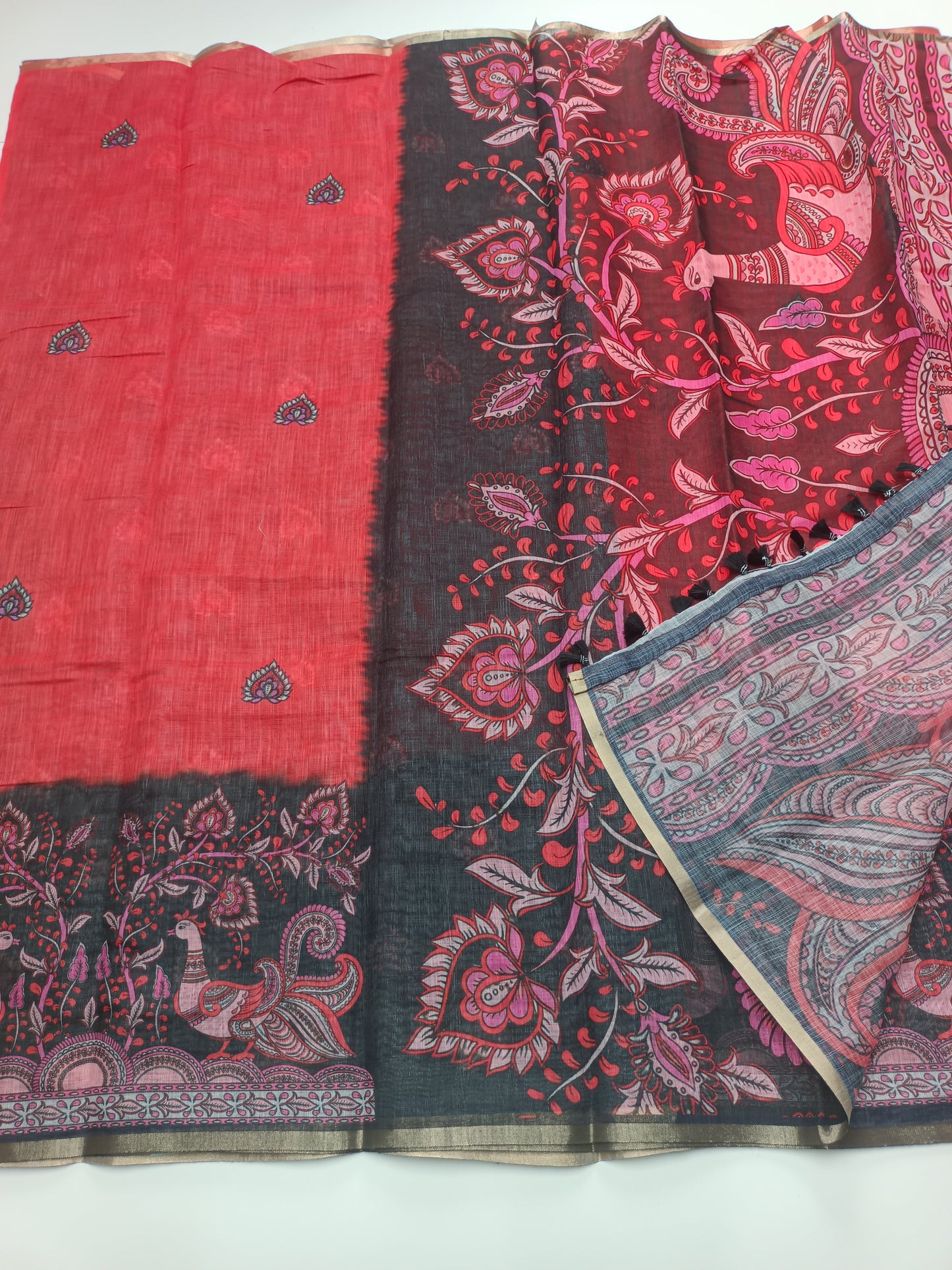 FANCY LENIN COTTON SAREE