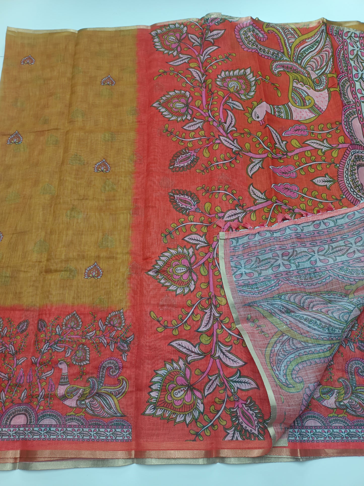 FANCY LENIN COTTON SAREE