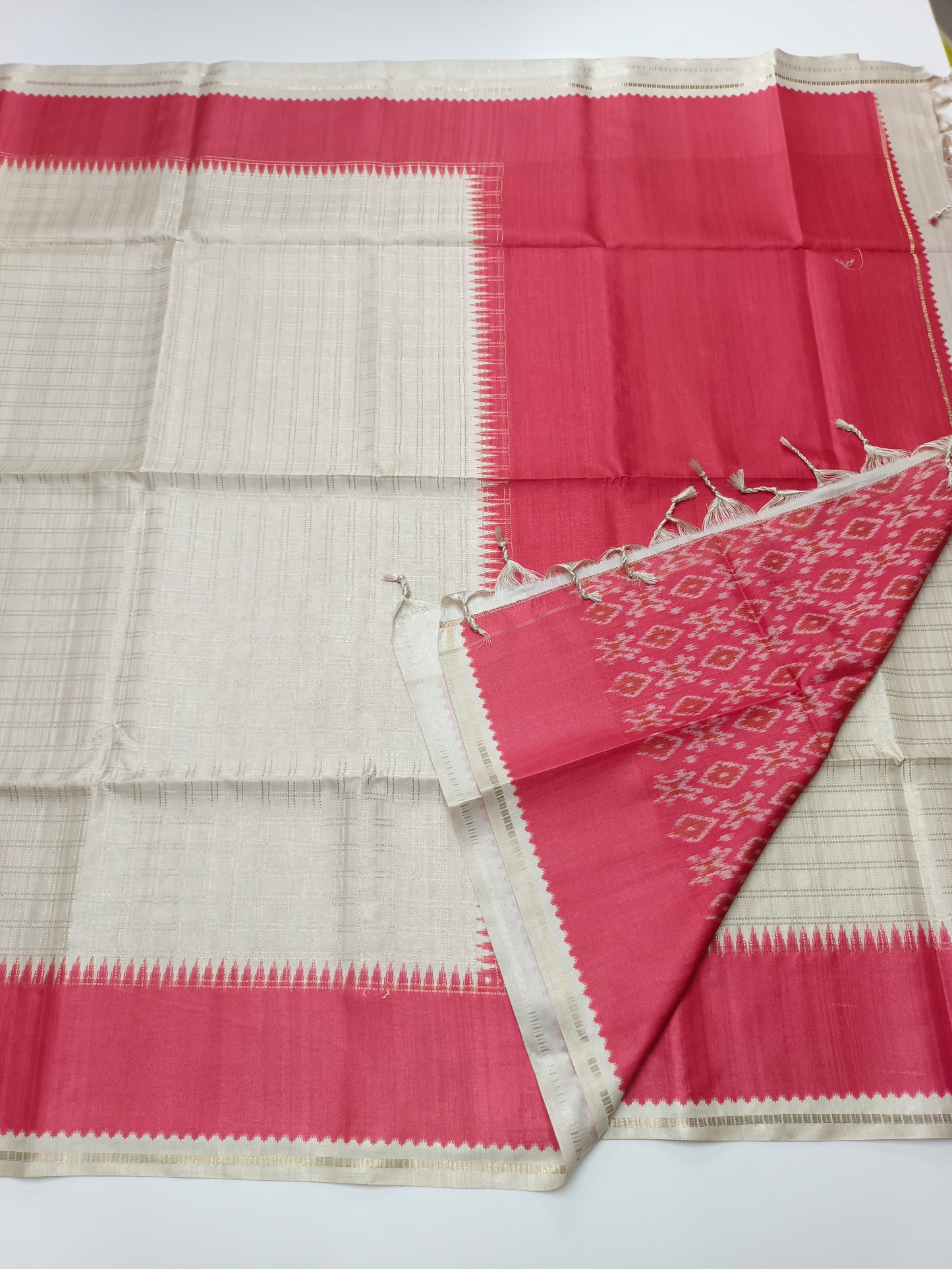 FANCY MATKA TUSSER SILK SAREE