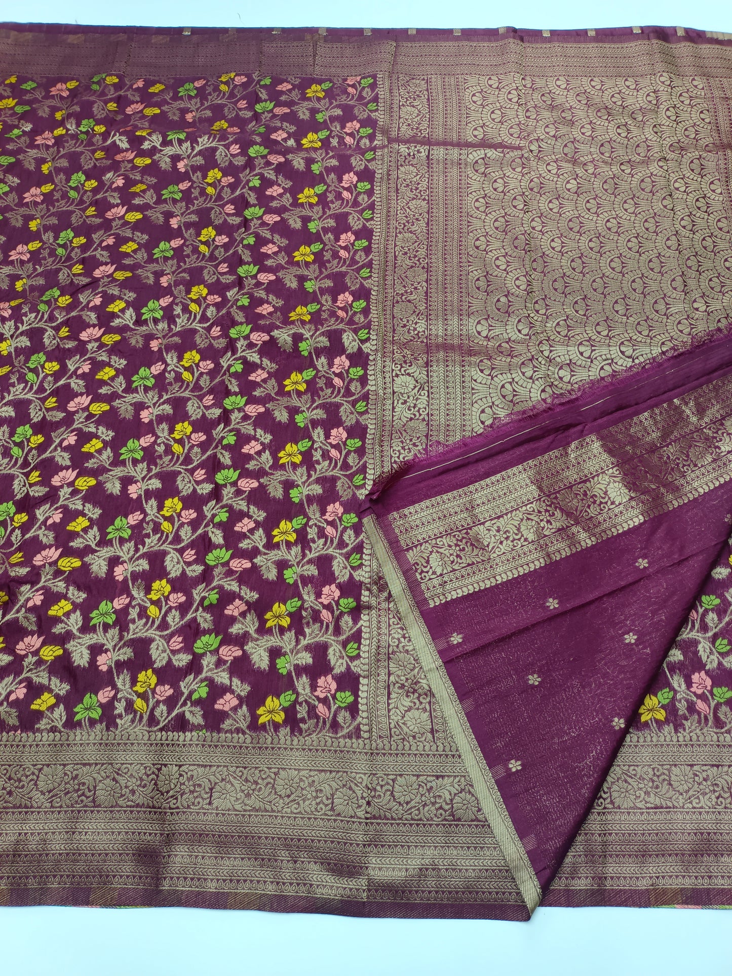 FANCY MEENA WORK SAREE