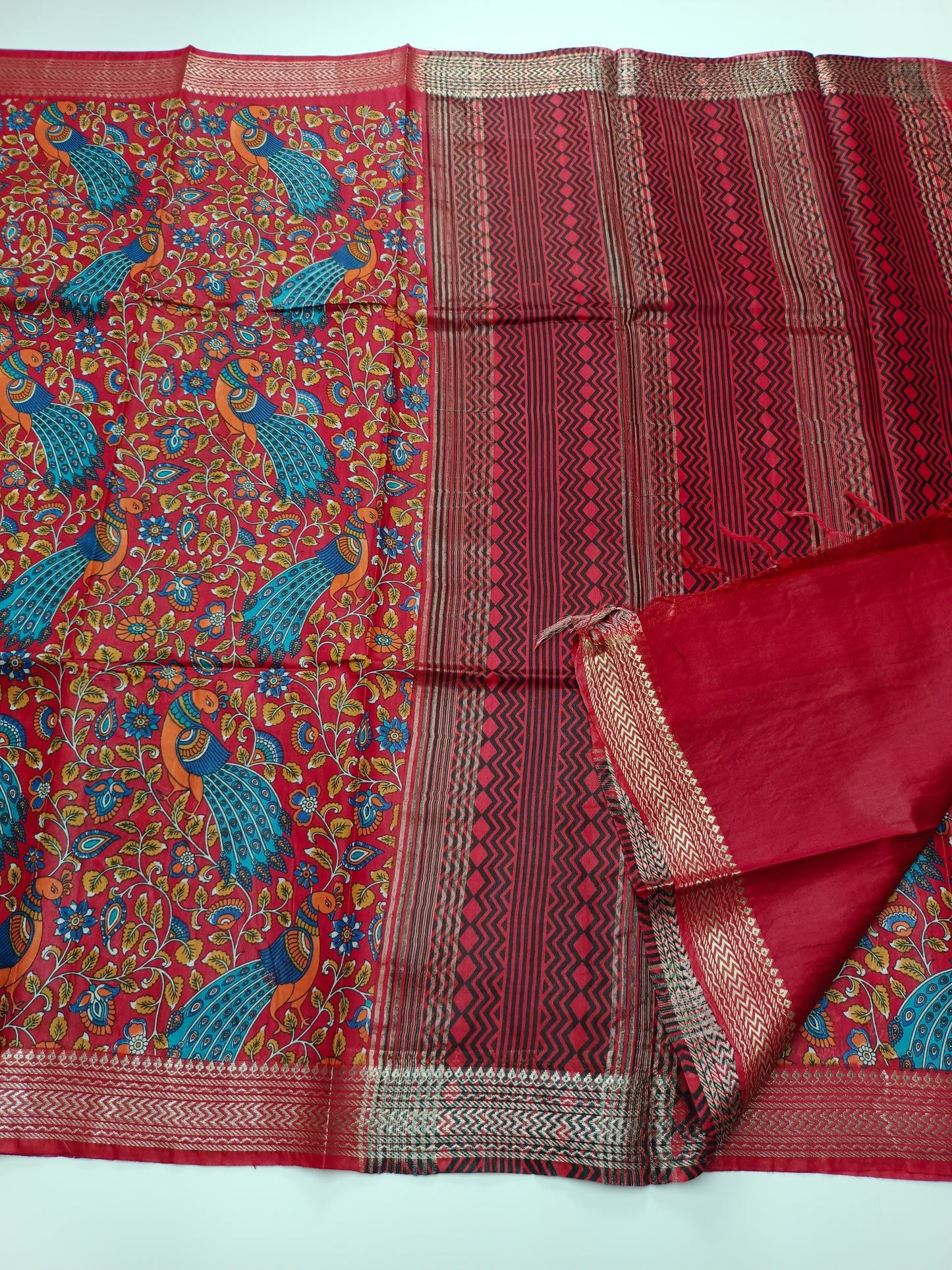 FANCY MAHESHWARI PRINTED BHAGALPURI SAREE