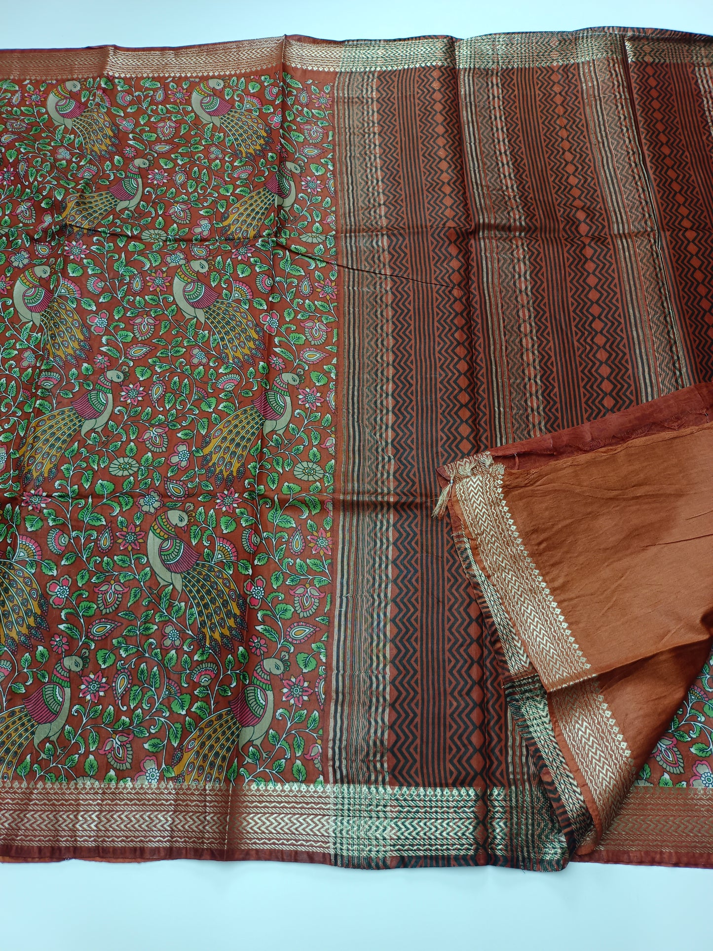 FANCY MAHESHWARI PRINTED BHAGALPURI SAREE
