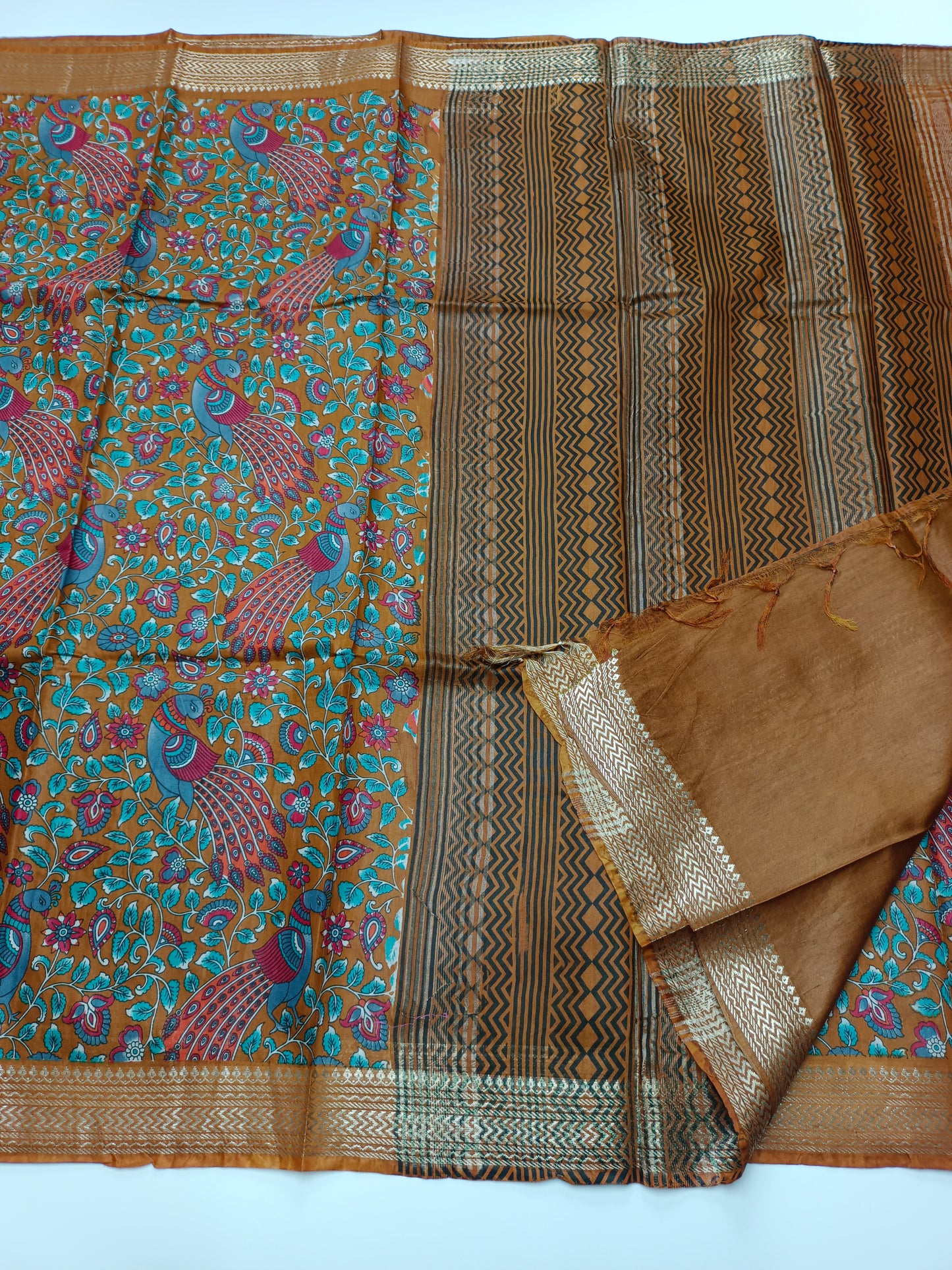 FANCY MAHESHWARI PRINTED BHAGALPURI SAREE