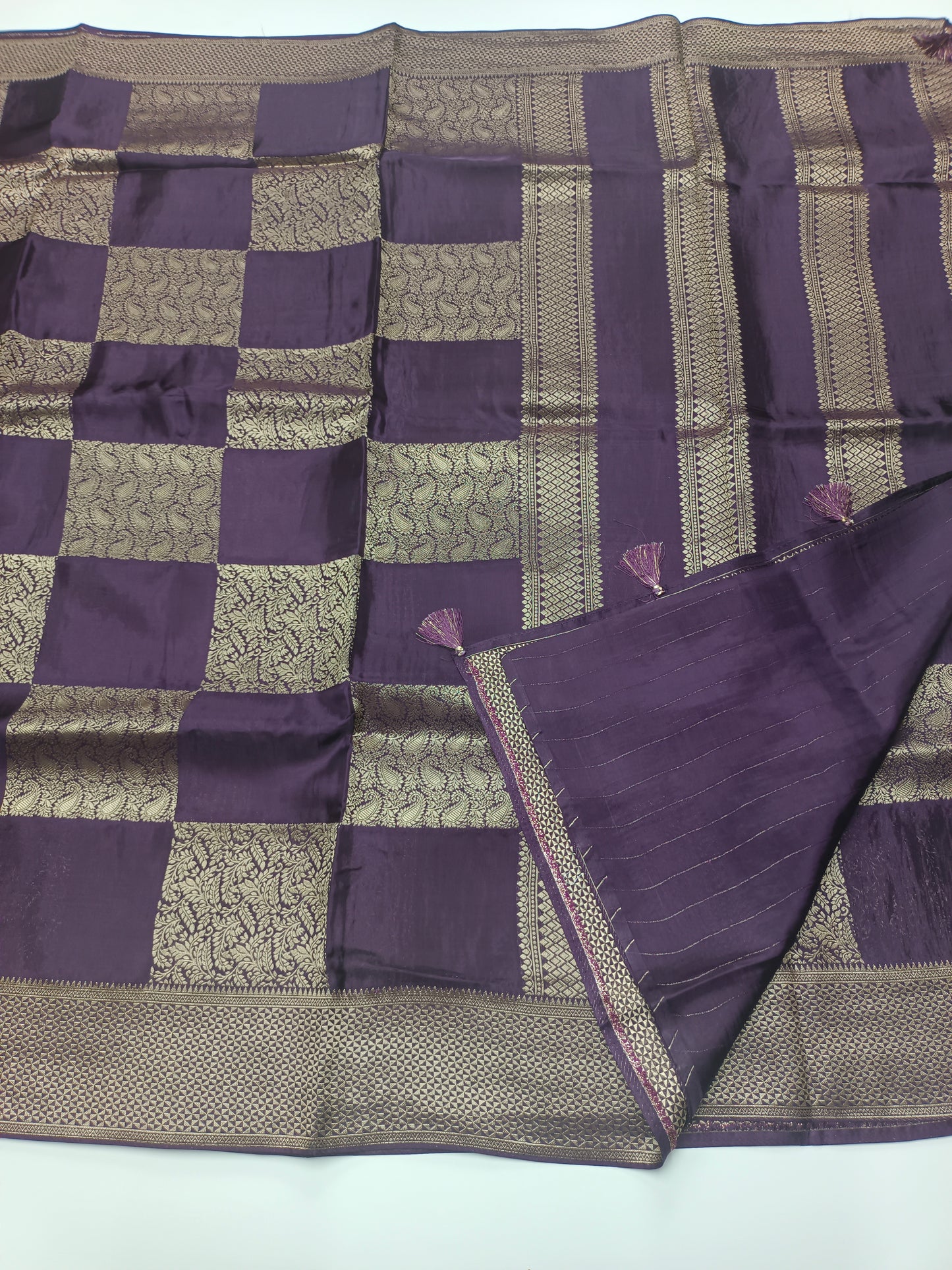 FANCY SATIN CREPE SILK SAREE