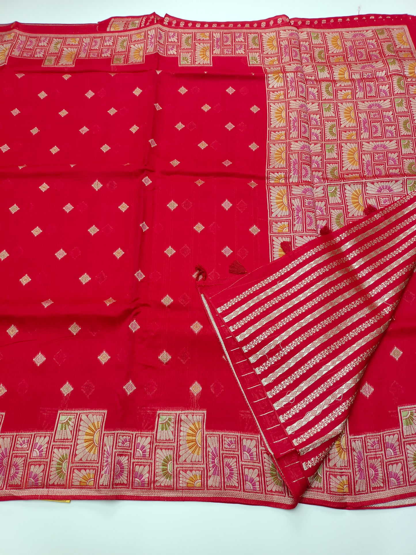 FANCY SEMI DOLA SILK SAREE (SPECIAL 30% DISCOUNT)