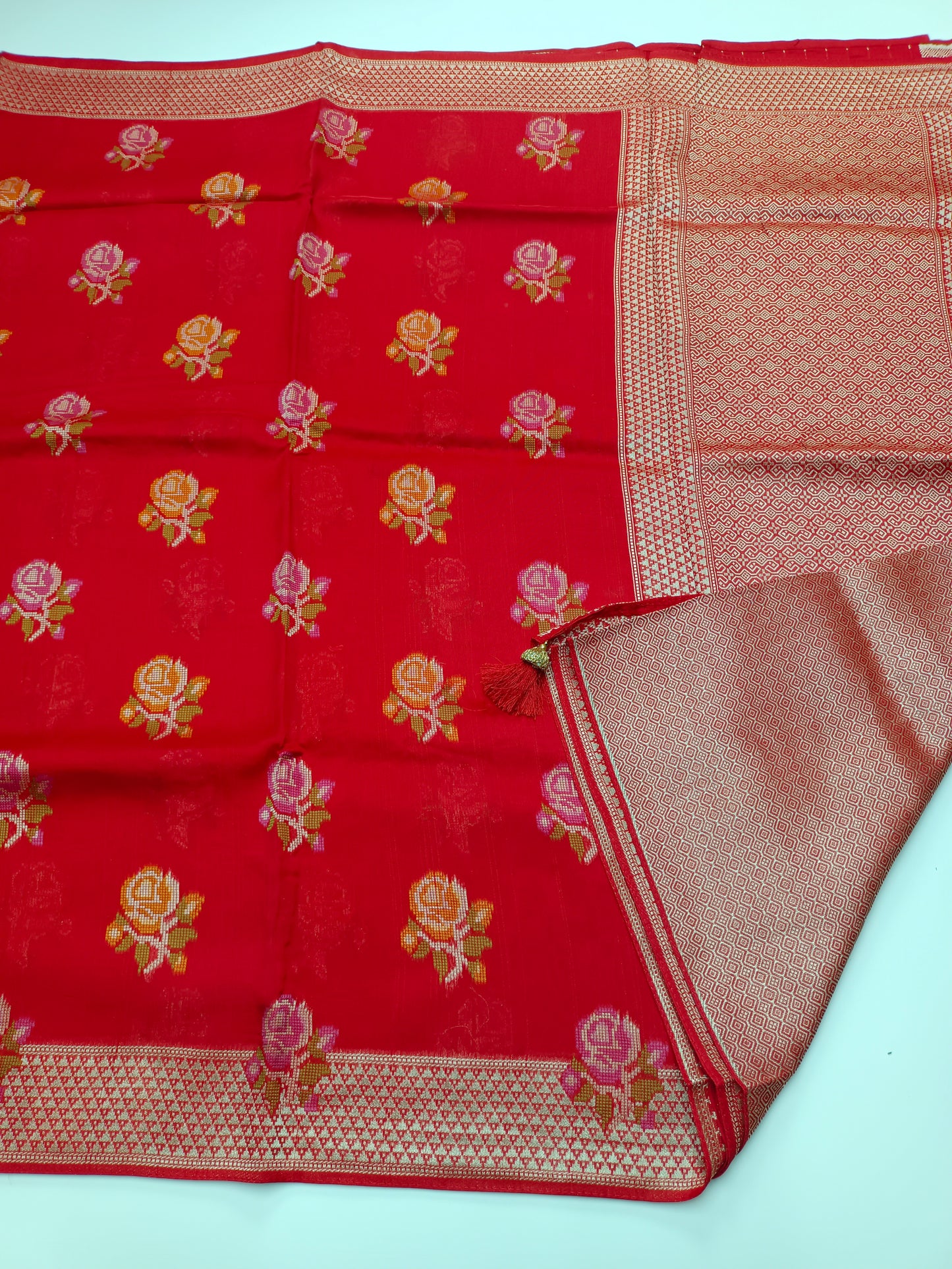 FANCY SEMI DOLA SILK SAREE (SPECIAL 30% DISCOUNT)
