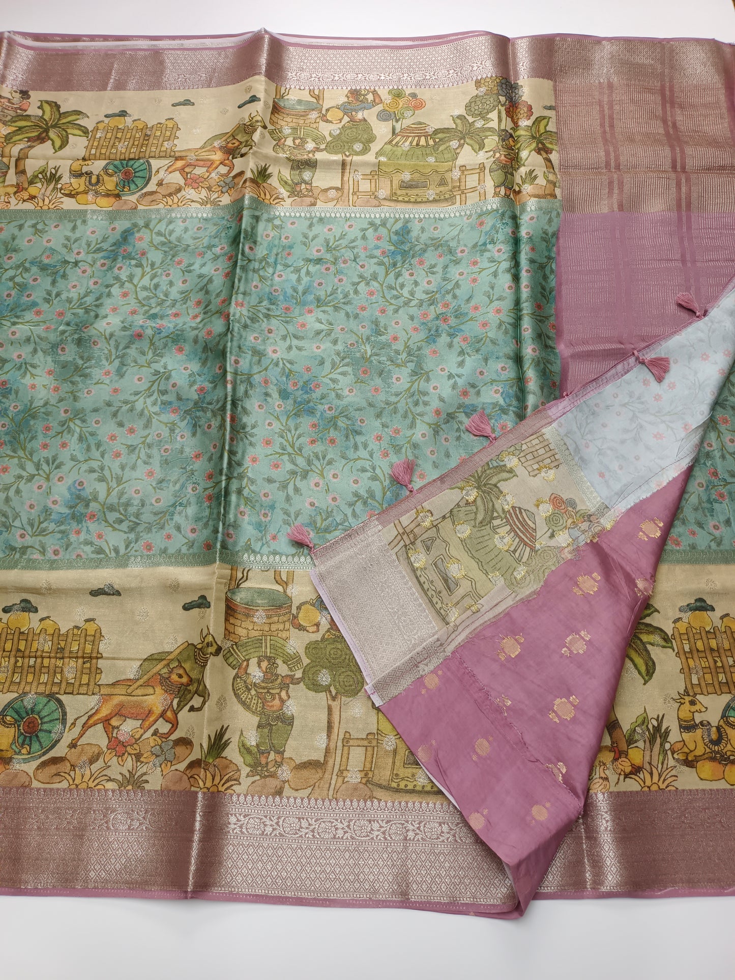 FANCY KALAMKARI CREPE SILK SAREE (SPECIAL 30% DISCOUNT)