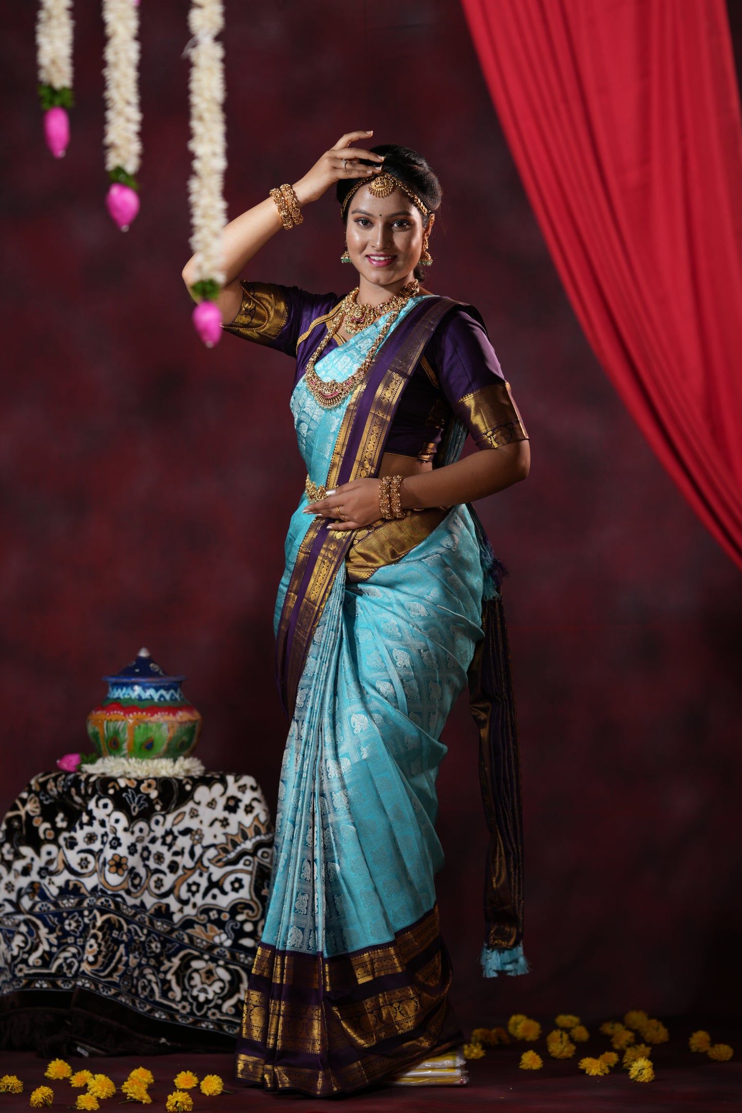 KANCHIPURAM PURE BRIDAL SILK SAREE