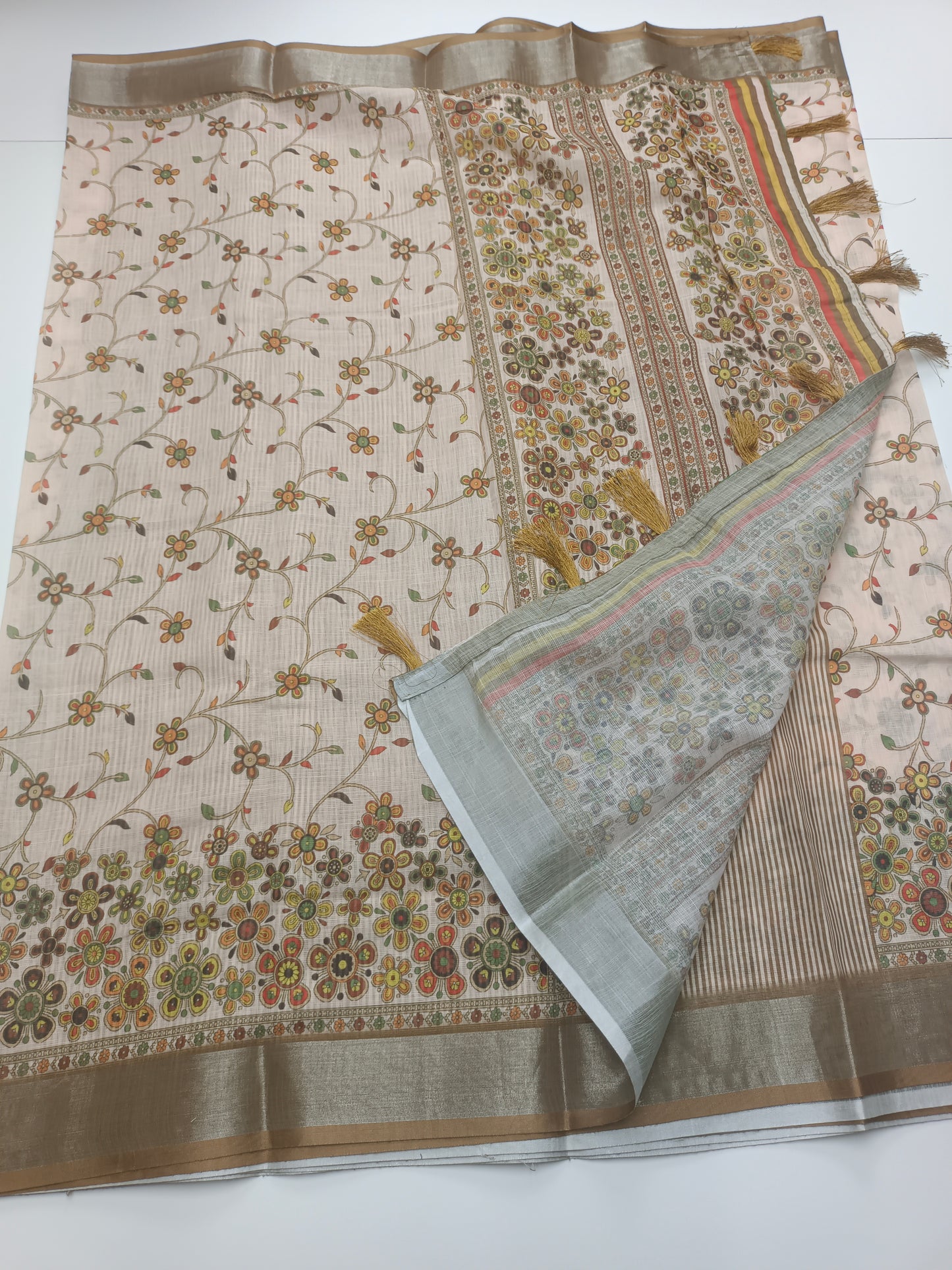 FANCY LENIN COTTON SAREE