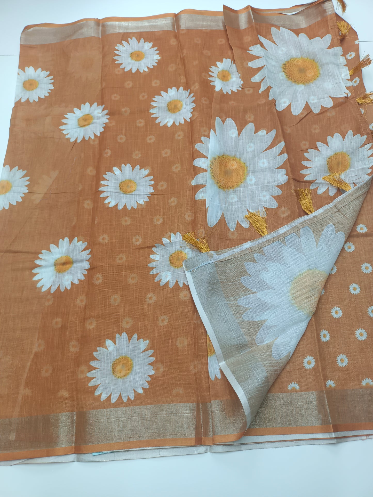 FANCY LENIN COTTON SAREE