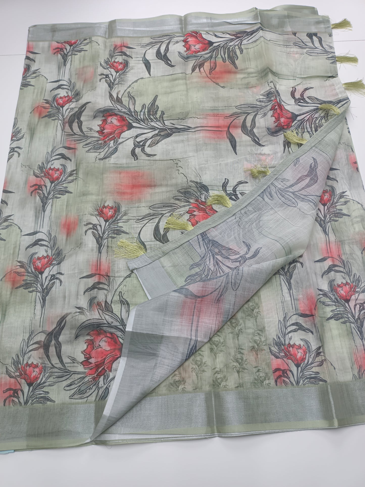 FANCY LENIN COTTON SAREE