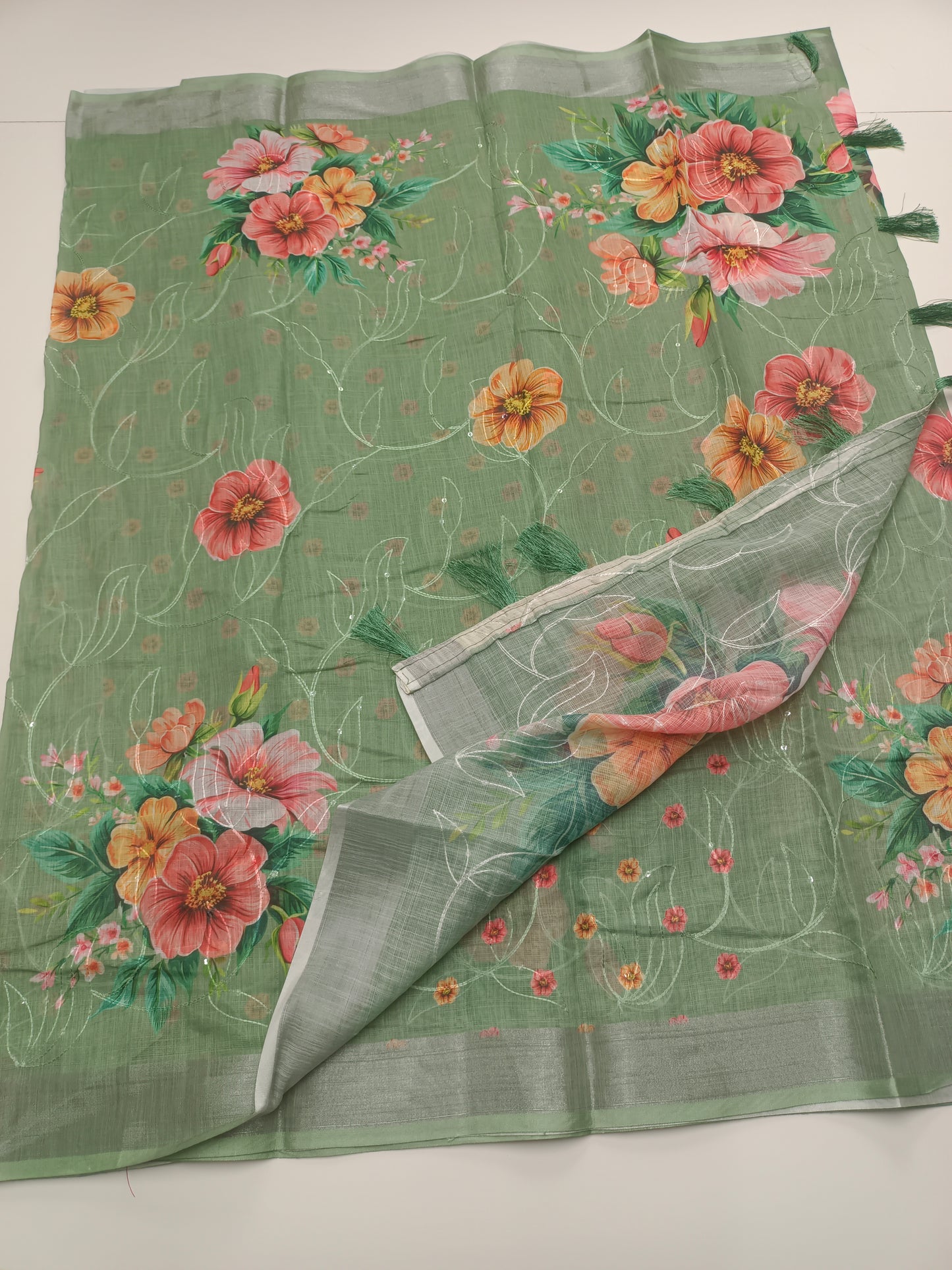 FANCY LENIN COTTON SAREE