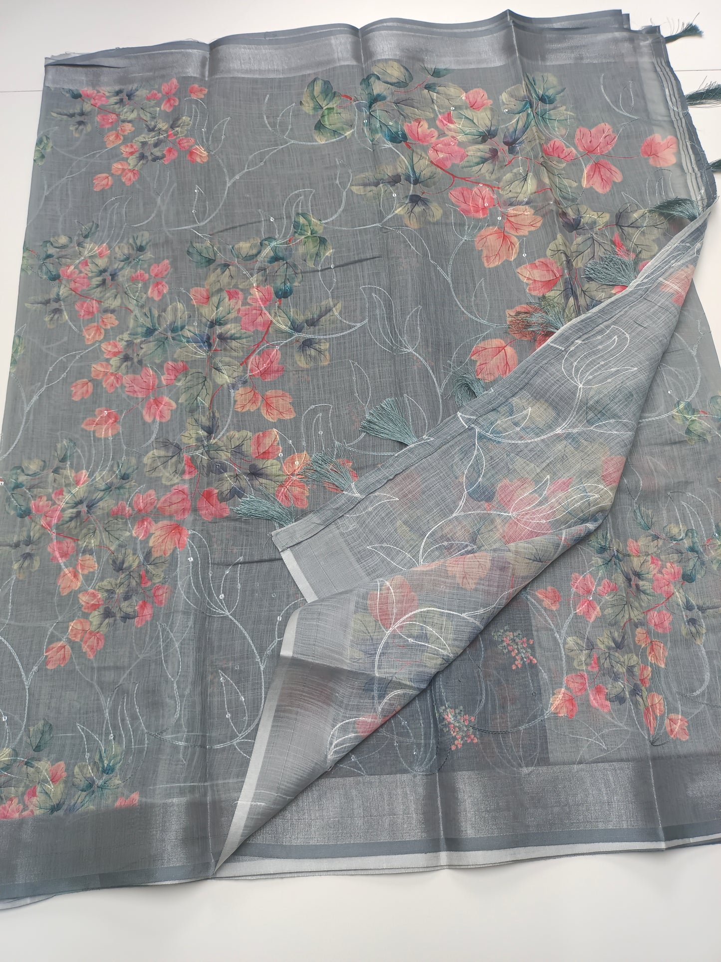 FANCY LENIN COTTON SAREE