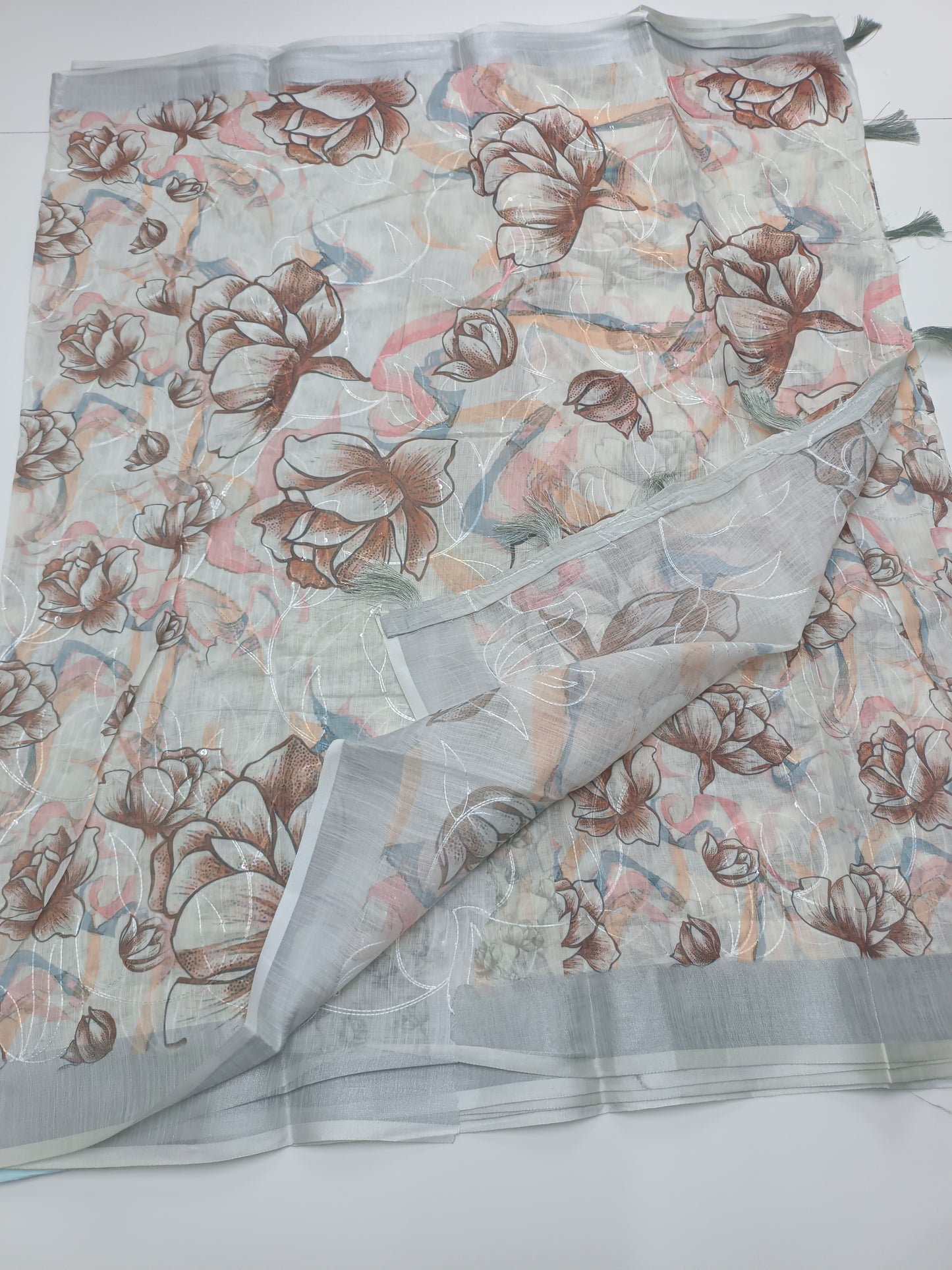 FANCY LENIN COTTON SAREE