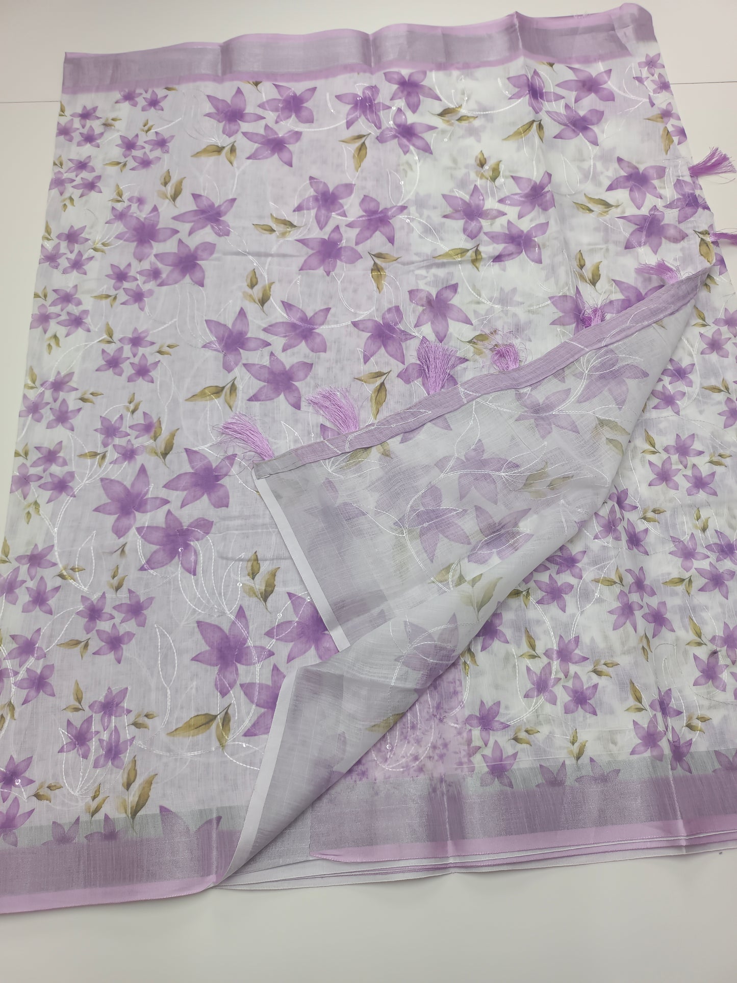 FANCY LENIN COTTON SAREE