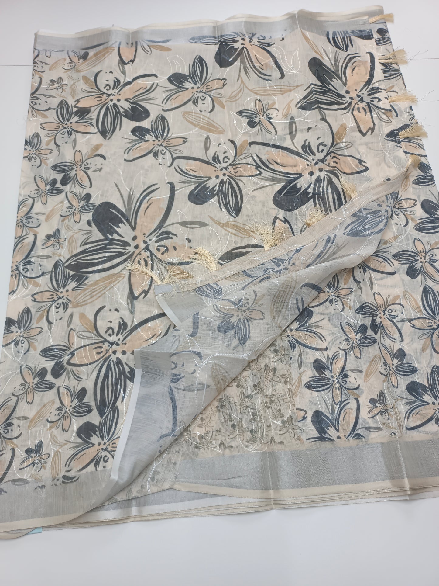 FANCY LENIN COTTON SAREE