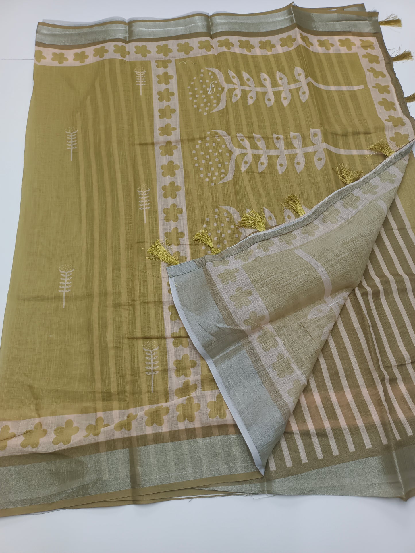 FANCY LENIN COTTON SAREE