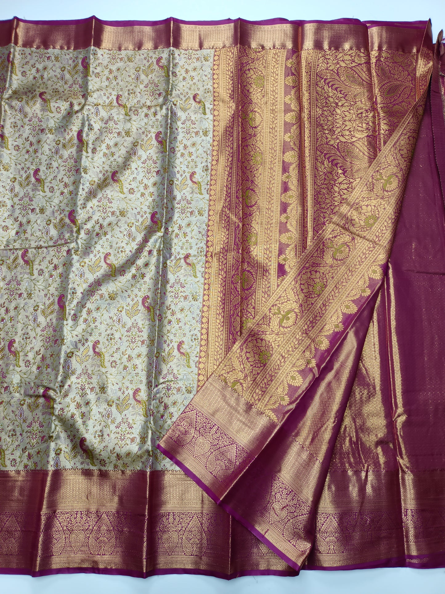 FANCY TISSUE BROCADE SAREE