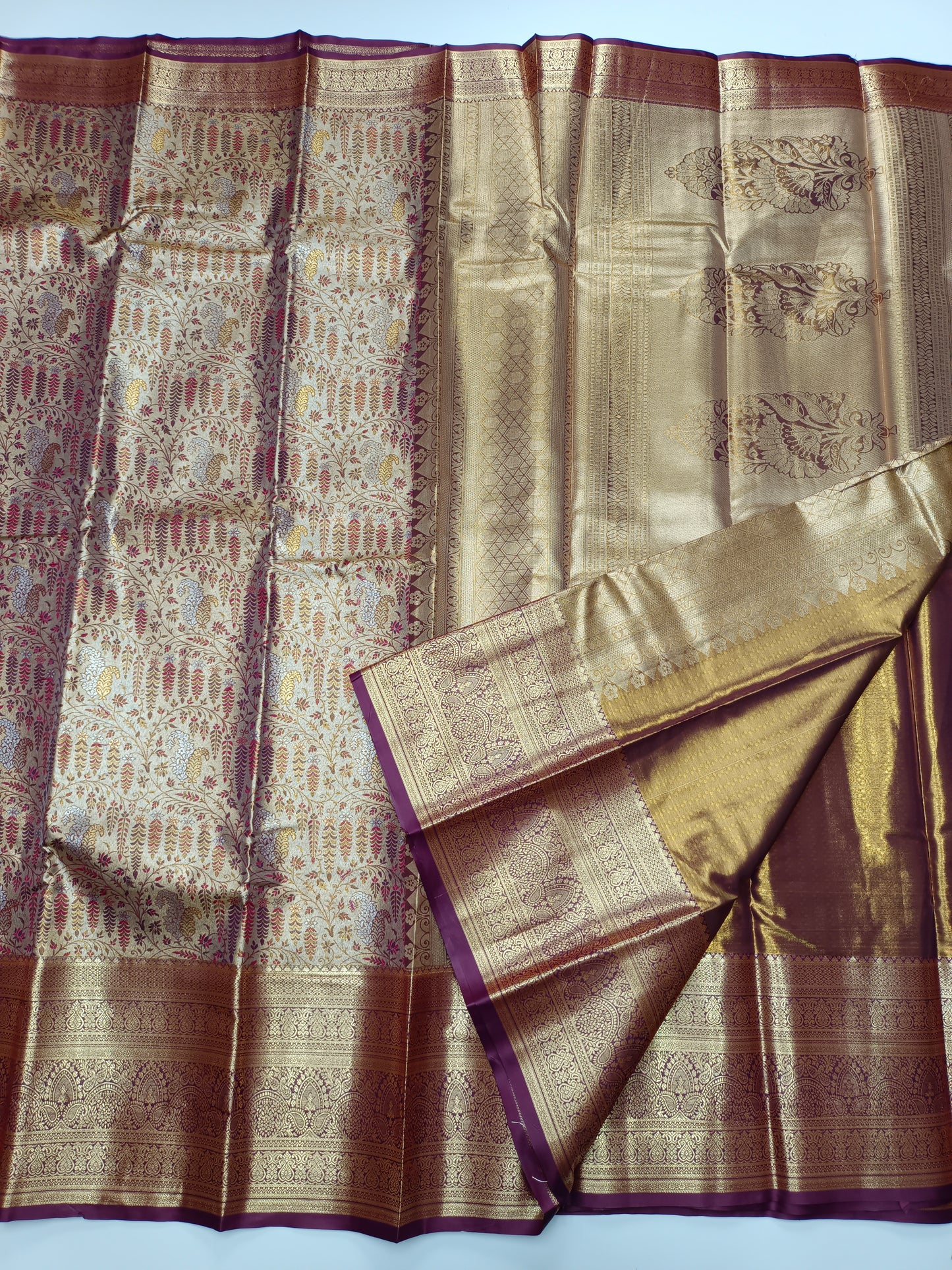 FANCY TISSUE BROCADE SAREE