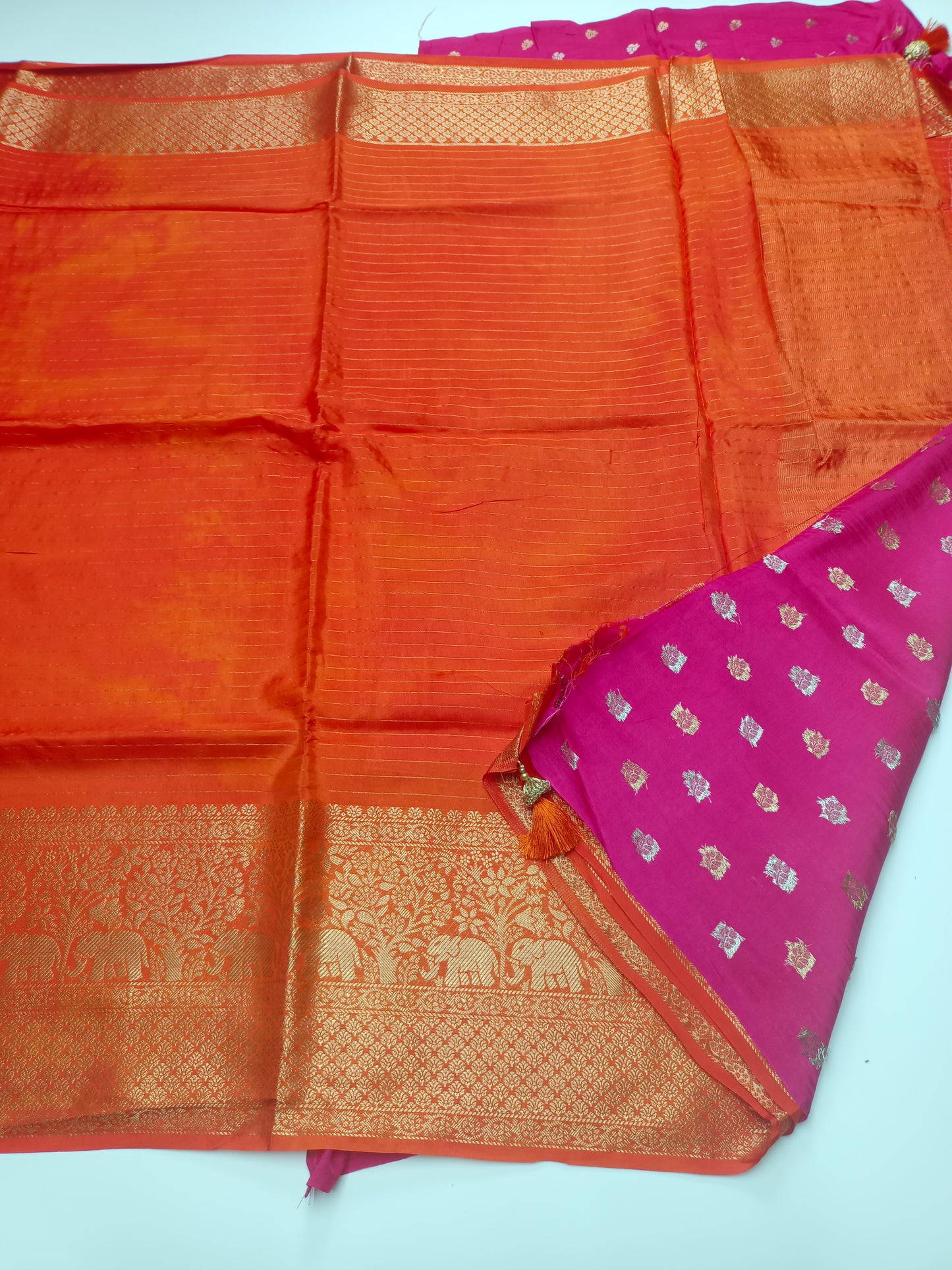 FANCY SEMI DOLA SILK SAREE(SPECIAL 30% DISCOUNT)