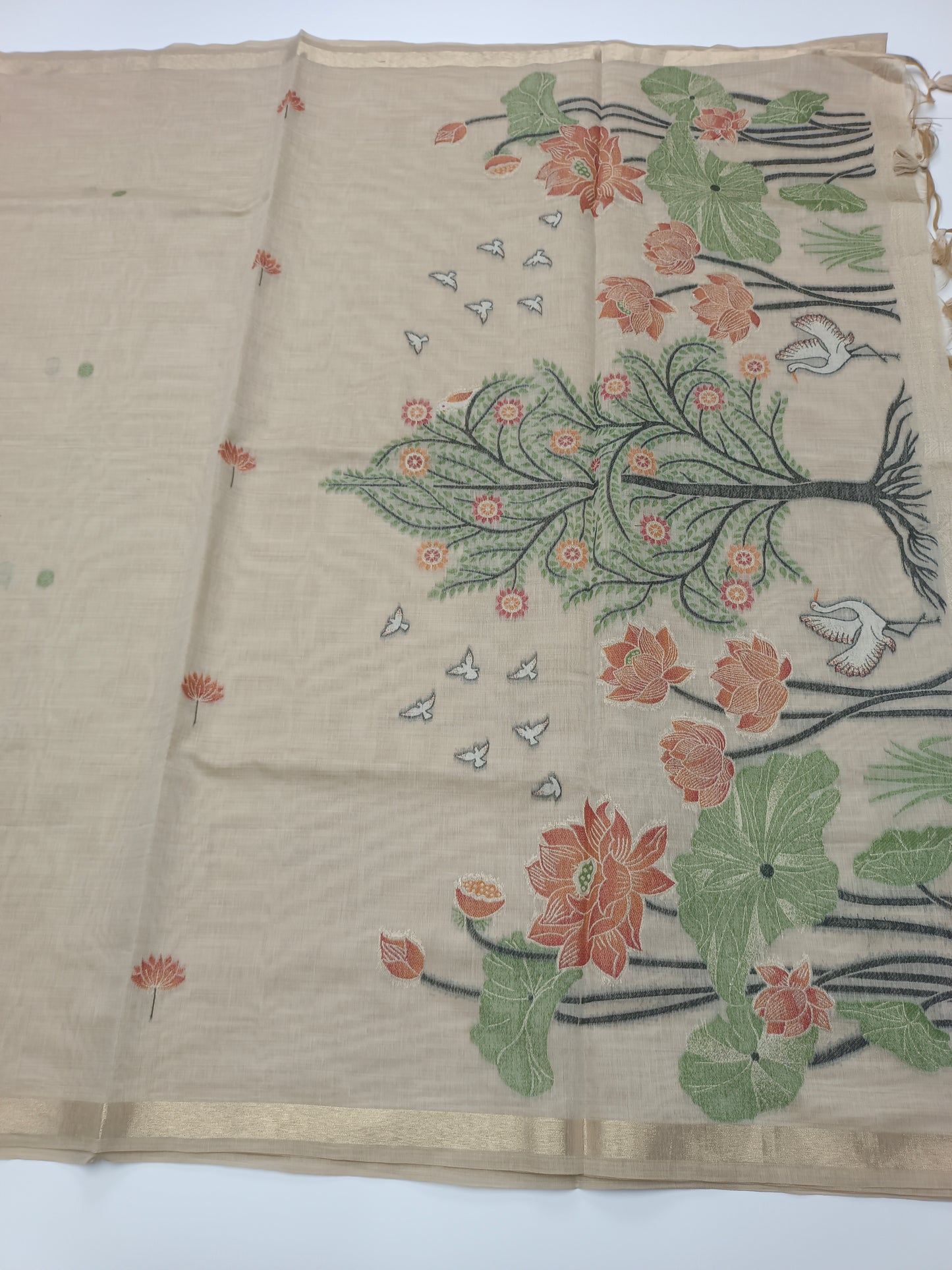 FANCY CHANDERI SILK SAREE (SPECIAL 30% DISCOUNT)