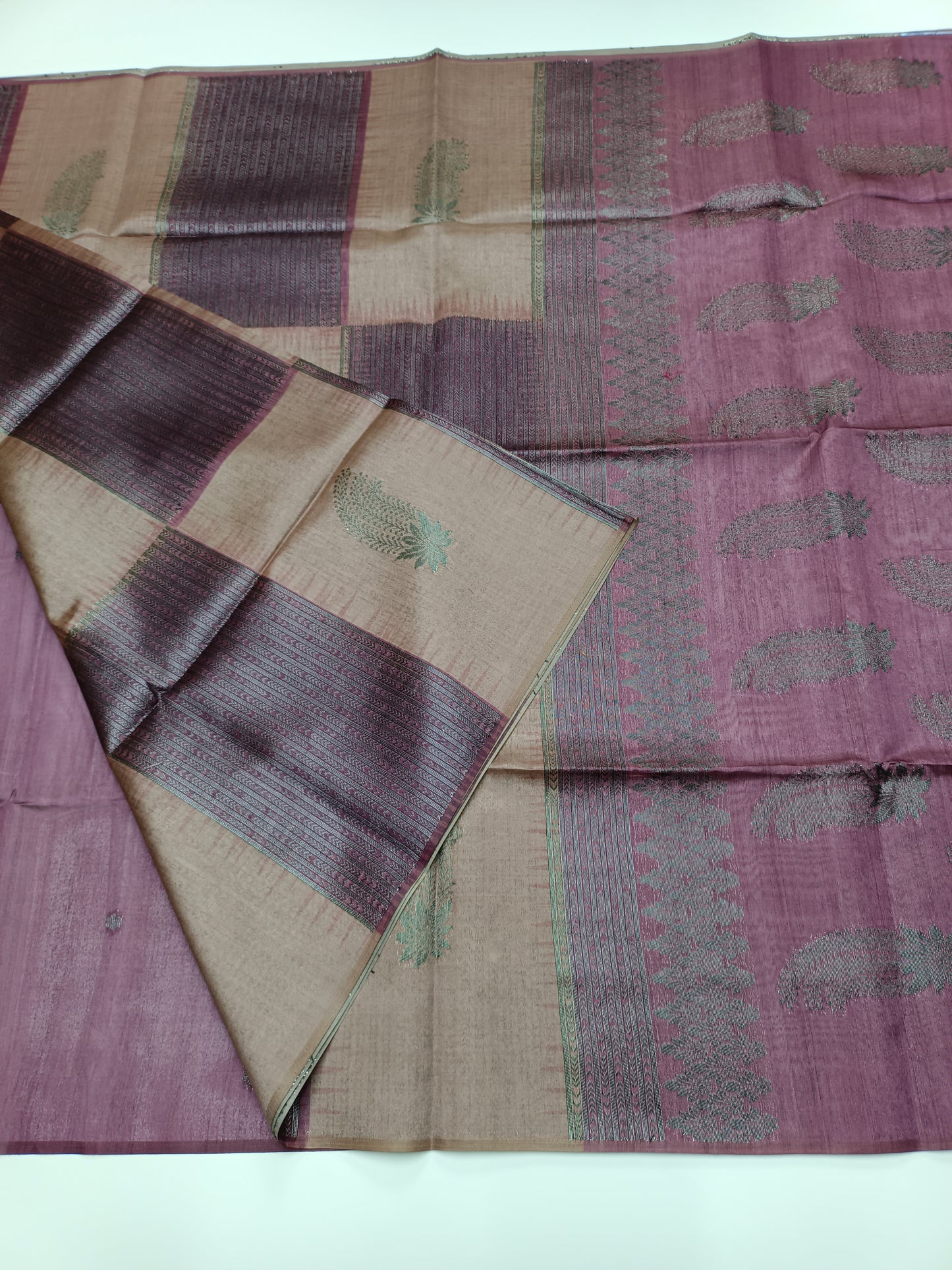 FANCY TUSSER SILK SAREE