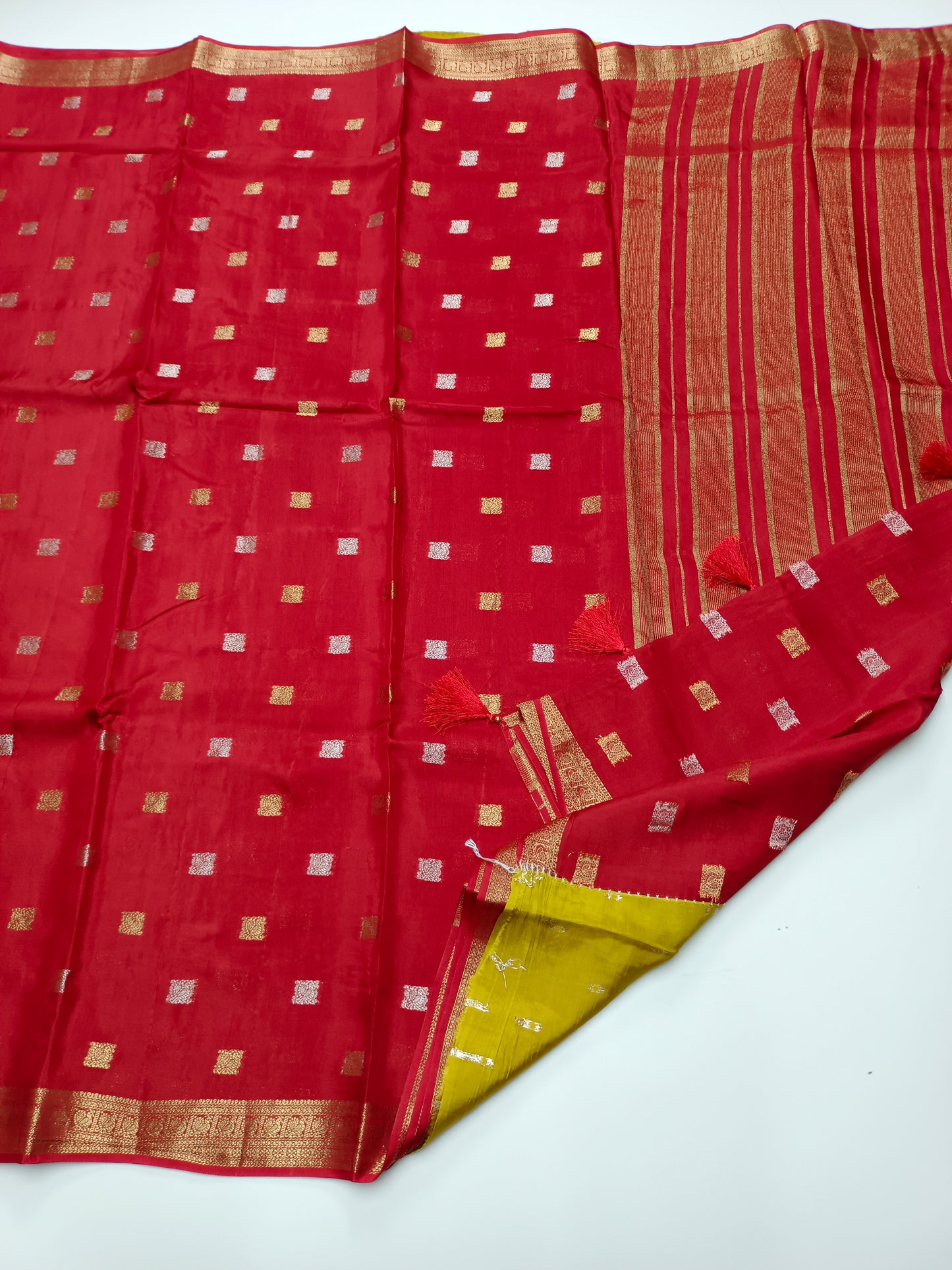 FANCY SEMI KSIC CREPE SAREE