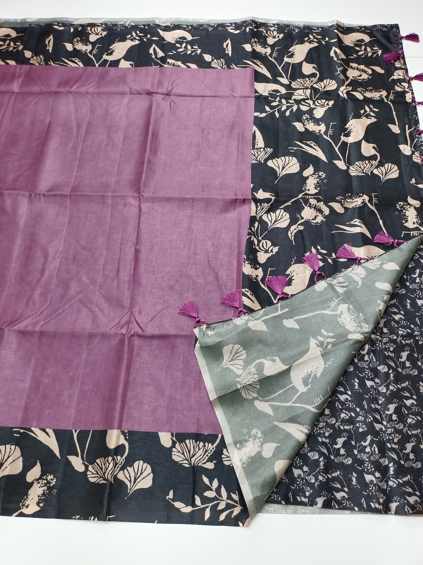 FANCY TUSSER SILK SAREE