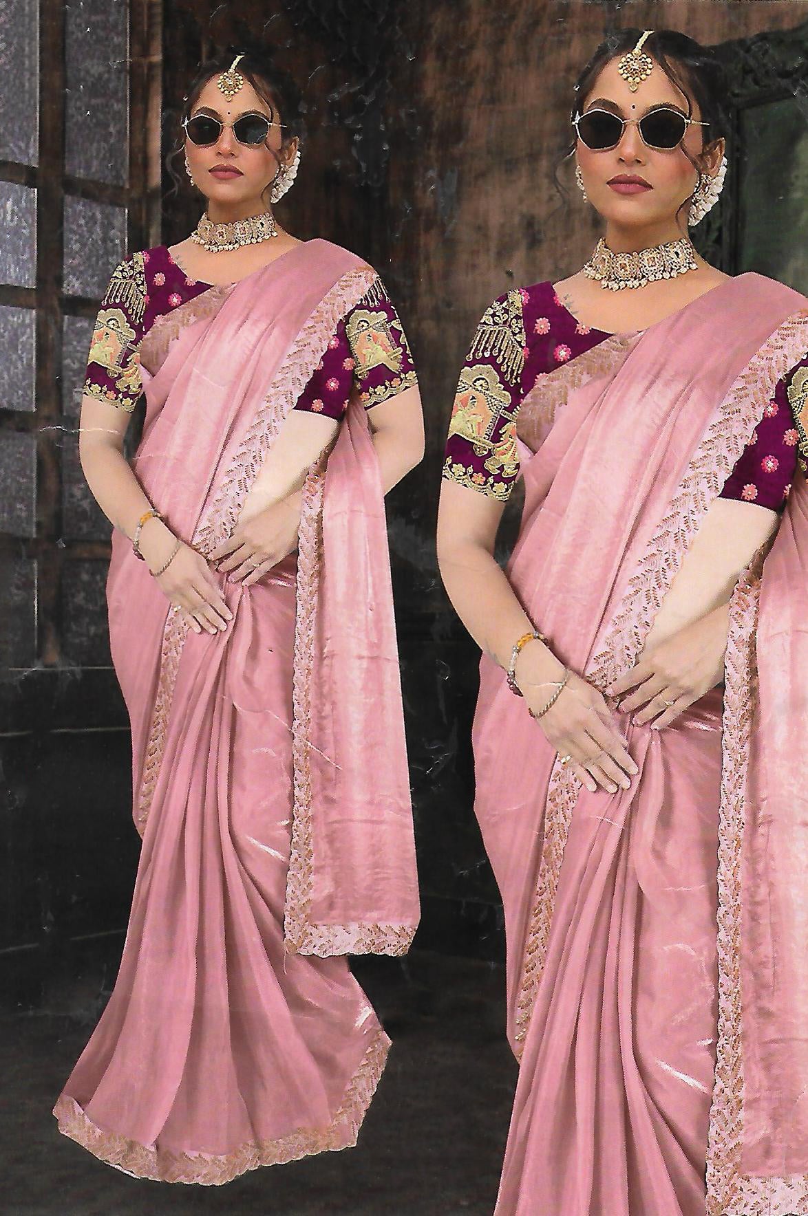 FANCY ORGANZA WORK SAREE