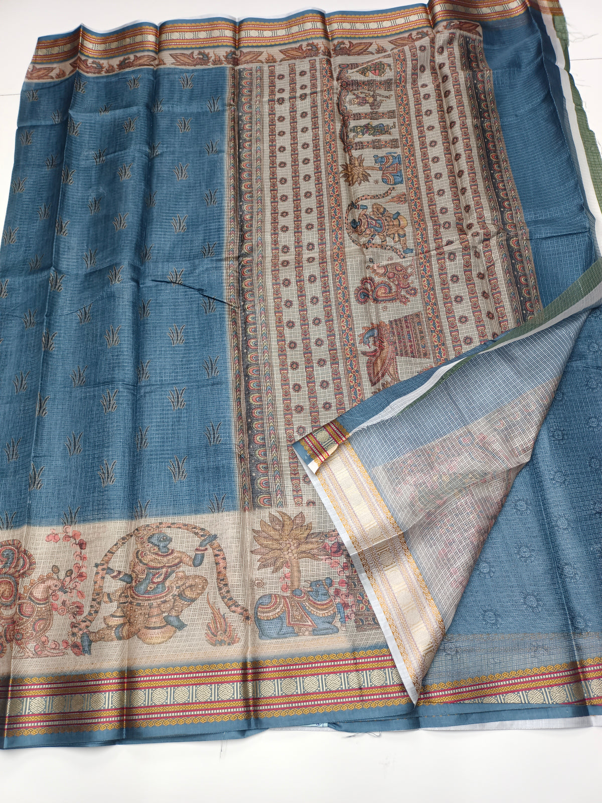 FANCY LINEN SAREE