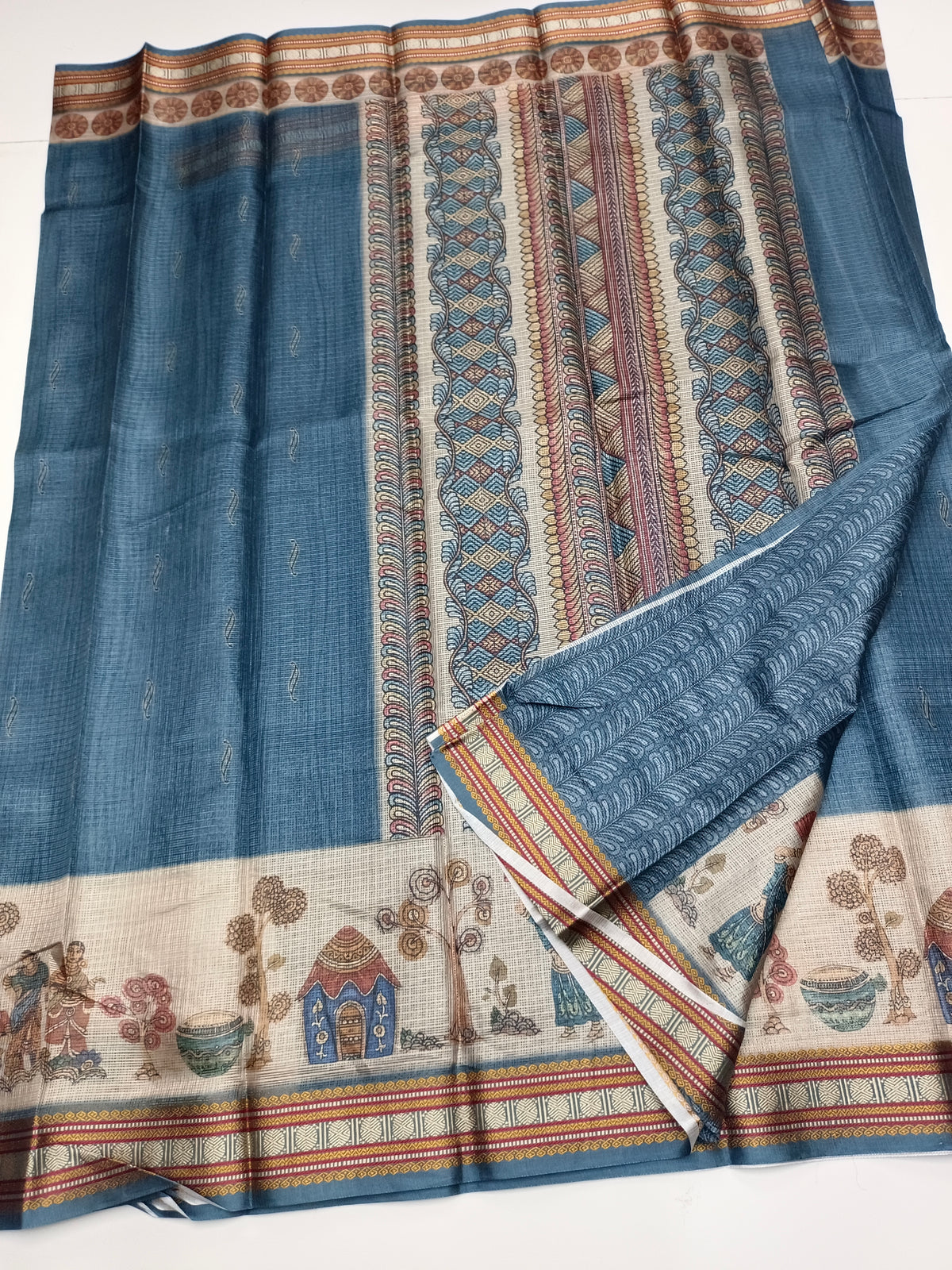 FANCY LINEN SAREE