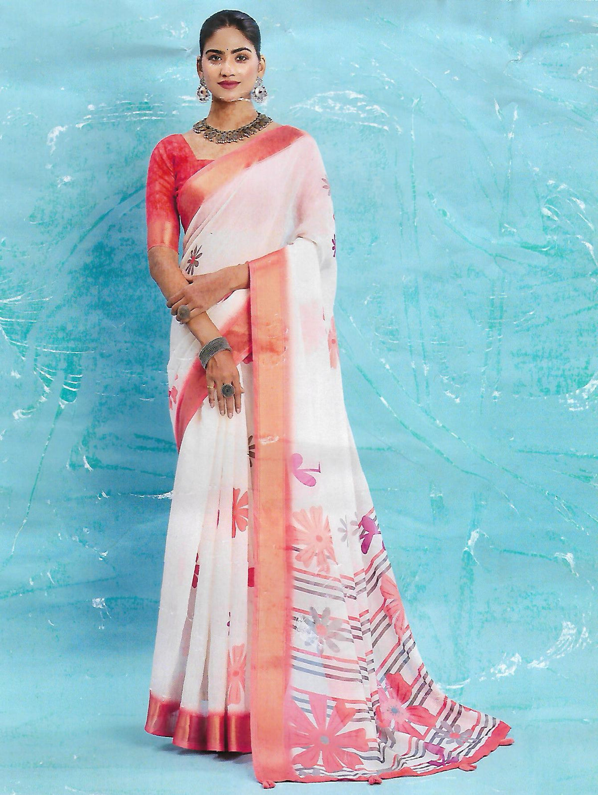 FANCY LENIN SAREE