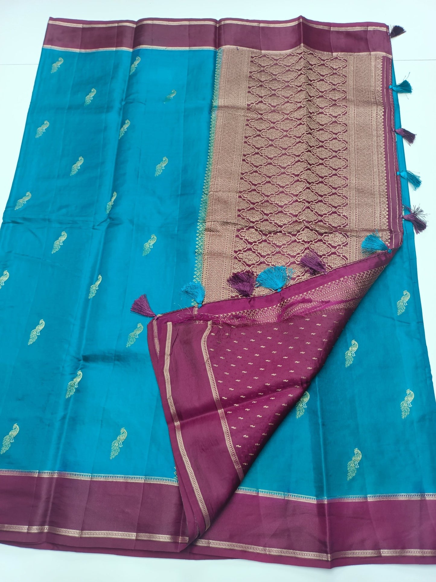 FANCY TUSSER SILK SAREE - B S CHANNABASAPPA & SONS