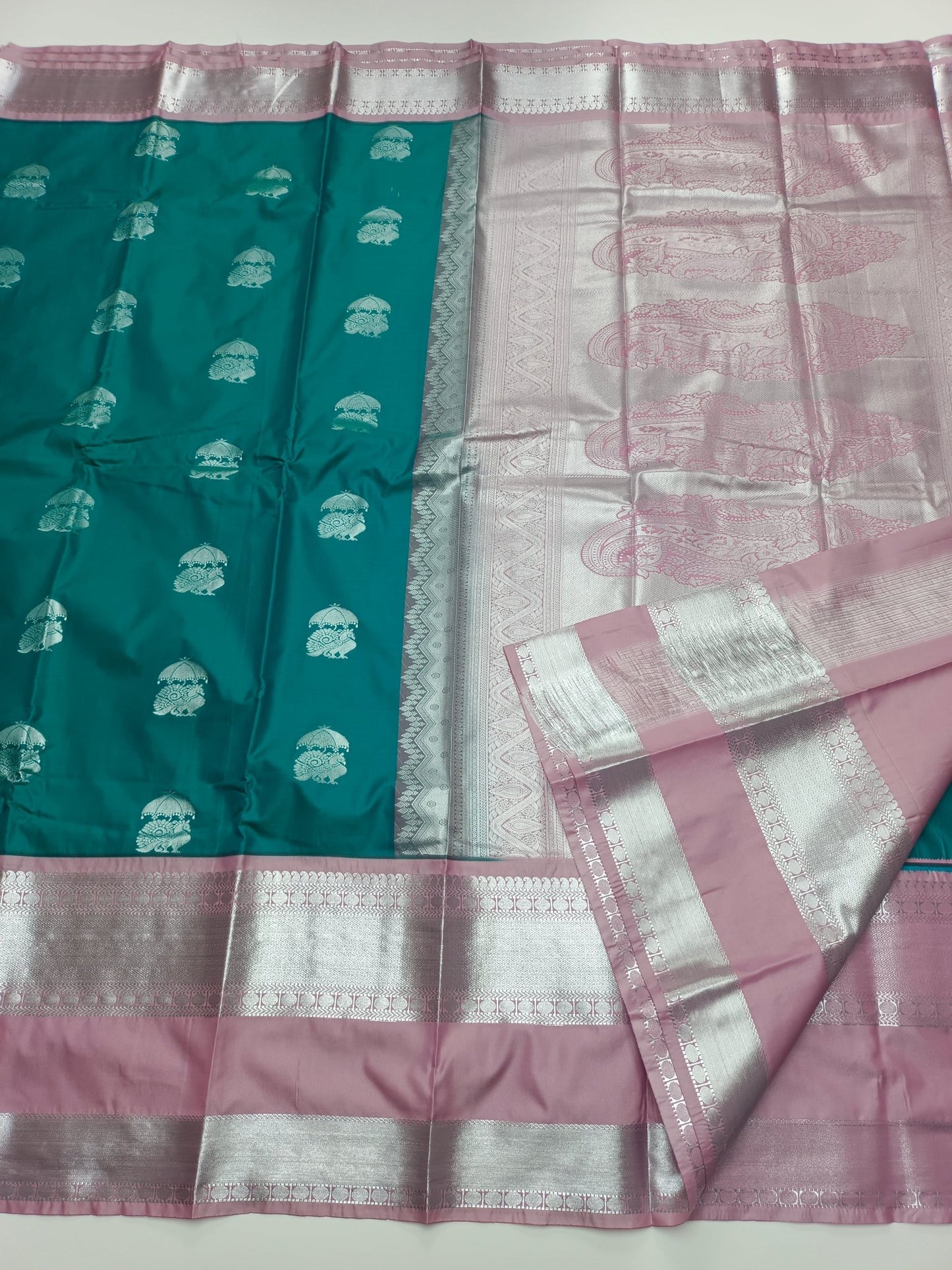 KANCHIPURAM SEMI SILK SAREE - B S CHANNABASAPPA & SONS