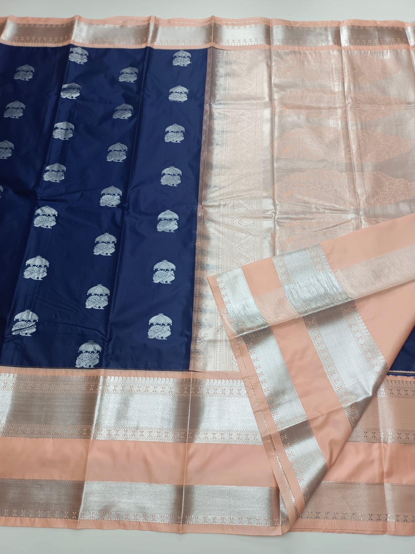 KANCHIPURAM SEMI SILK SAREE - B S CHANNABASAPPA & SONS