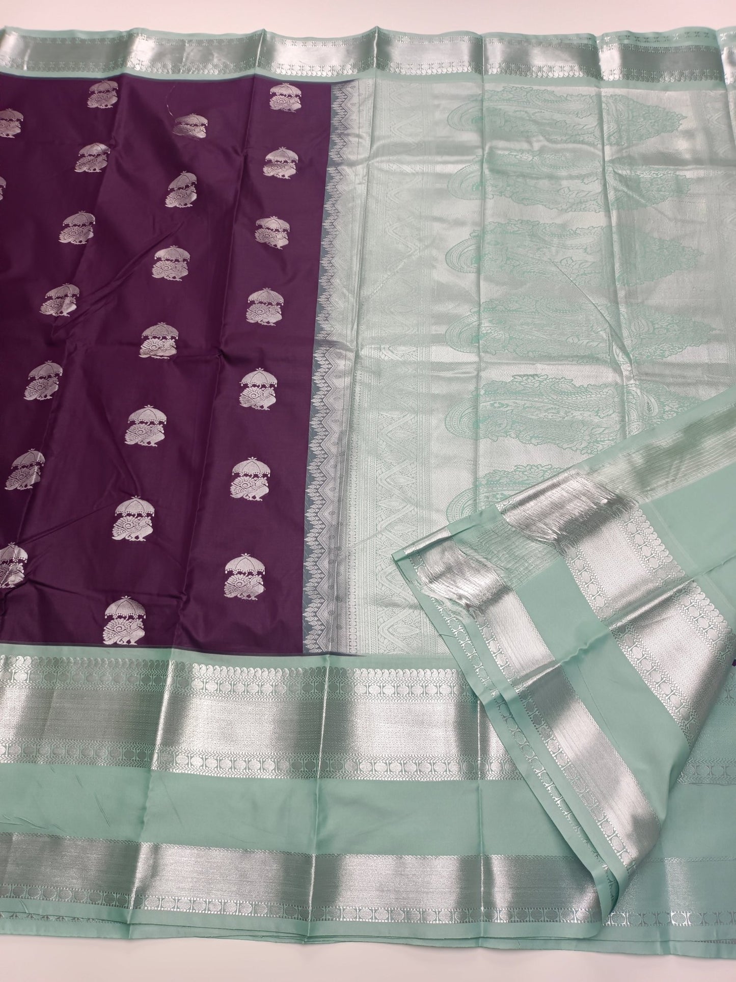 KANCHIPURAM SEMI SILK SAREE - B S CHANNABASAPPA & SONS
