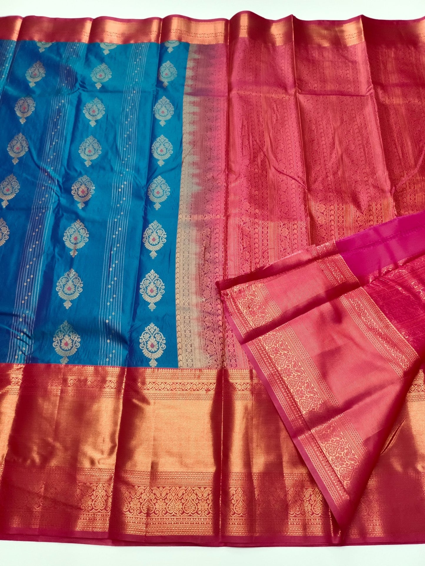 KANCHIPURAM SEMI SILK SAREE - B S CHANNABASAPPA & SONS