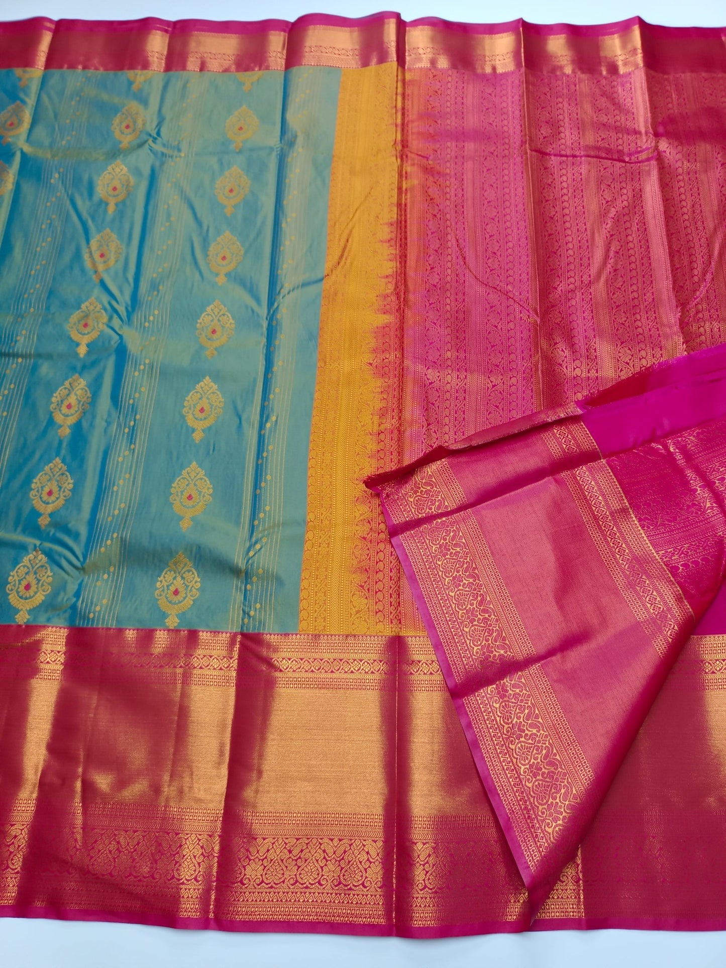 KANCHIPURAM SEMI SILK SAREE - B S CHANNABASAPPA & SONS