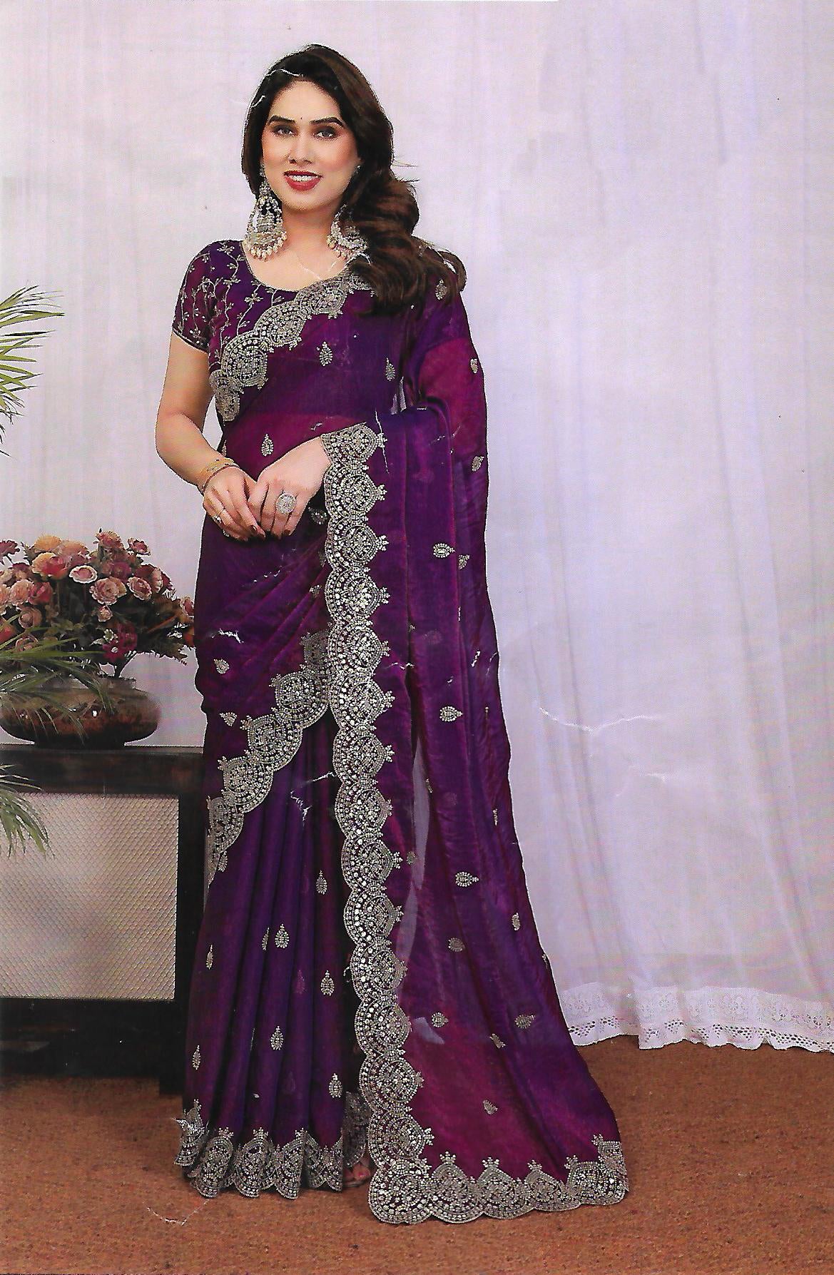 FANCY WORK SAREE - B S CHANNABASAPPA & SONS