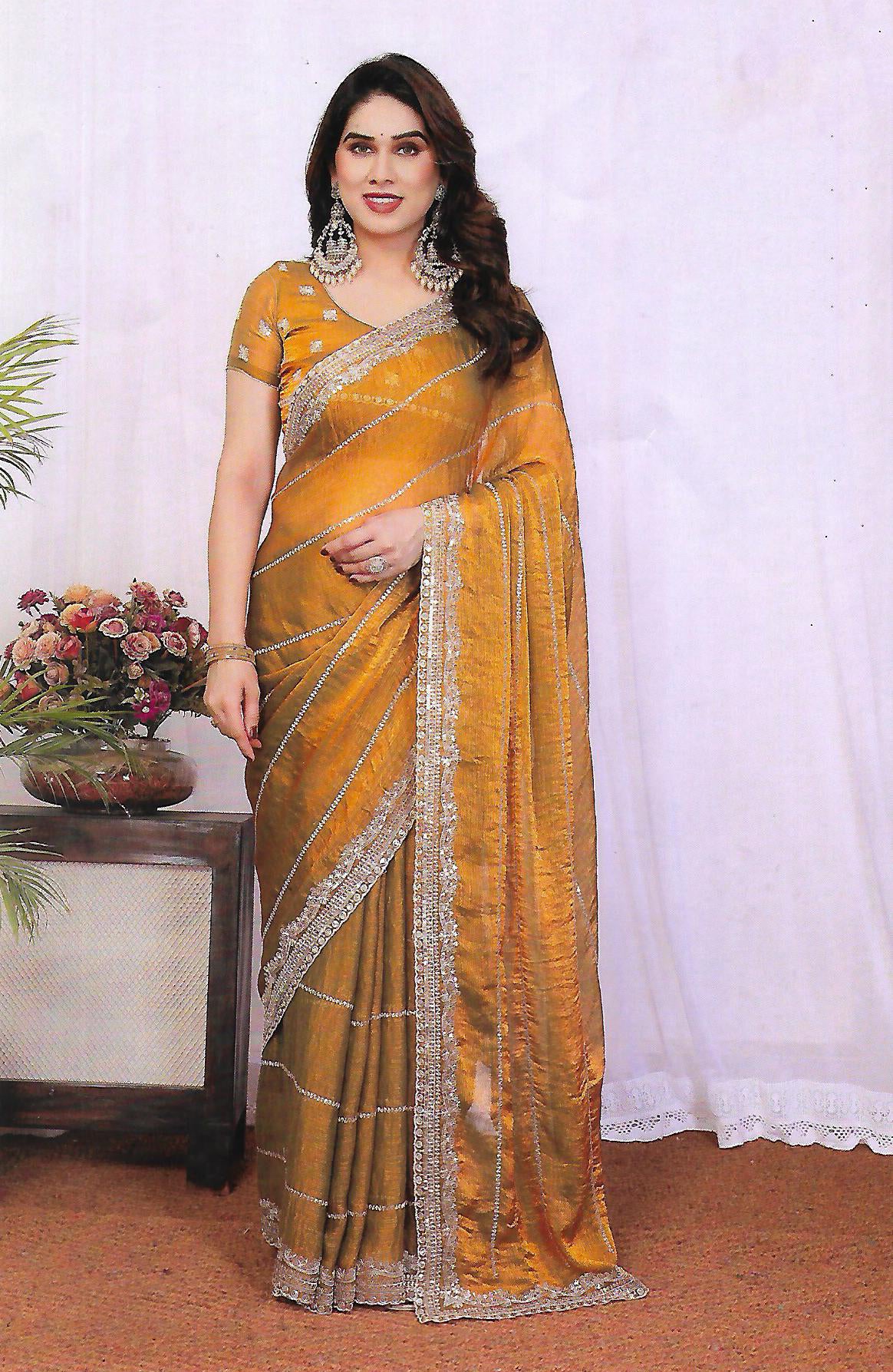 FANCY WORK SAREE - B S CHANNABASAPPA & SONS