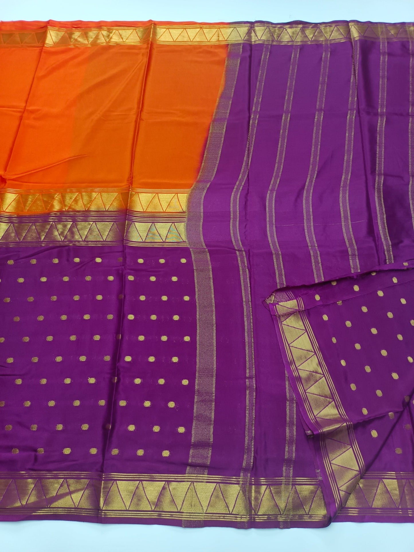 2D SEMI CREPE SILK SAREE - B S CHANNABASAPPA & SONS
