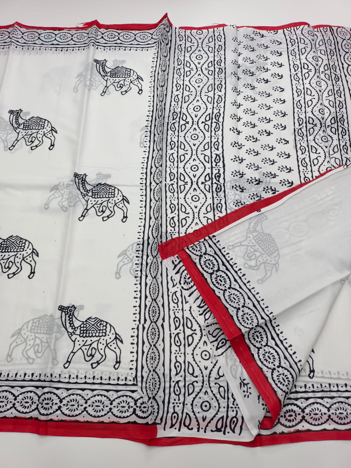 FANCY PRINTED JAIPUR COTTON SAREE