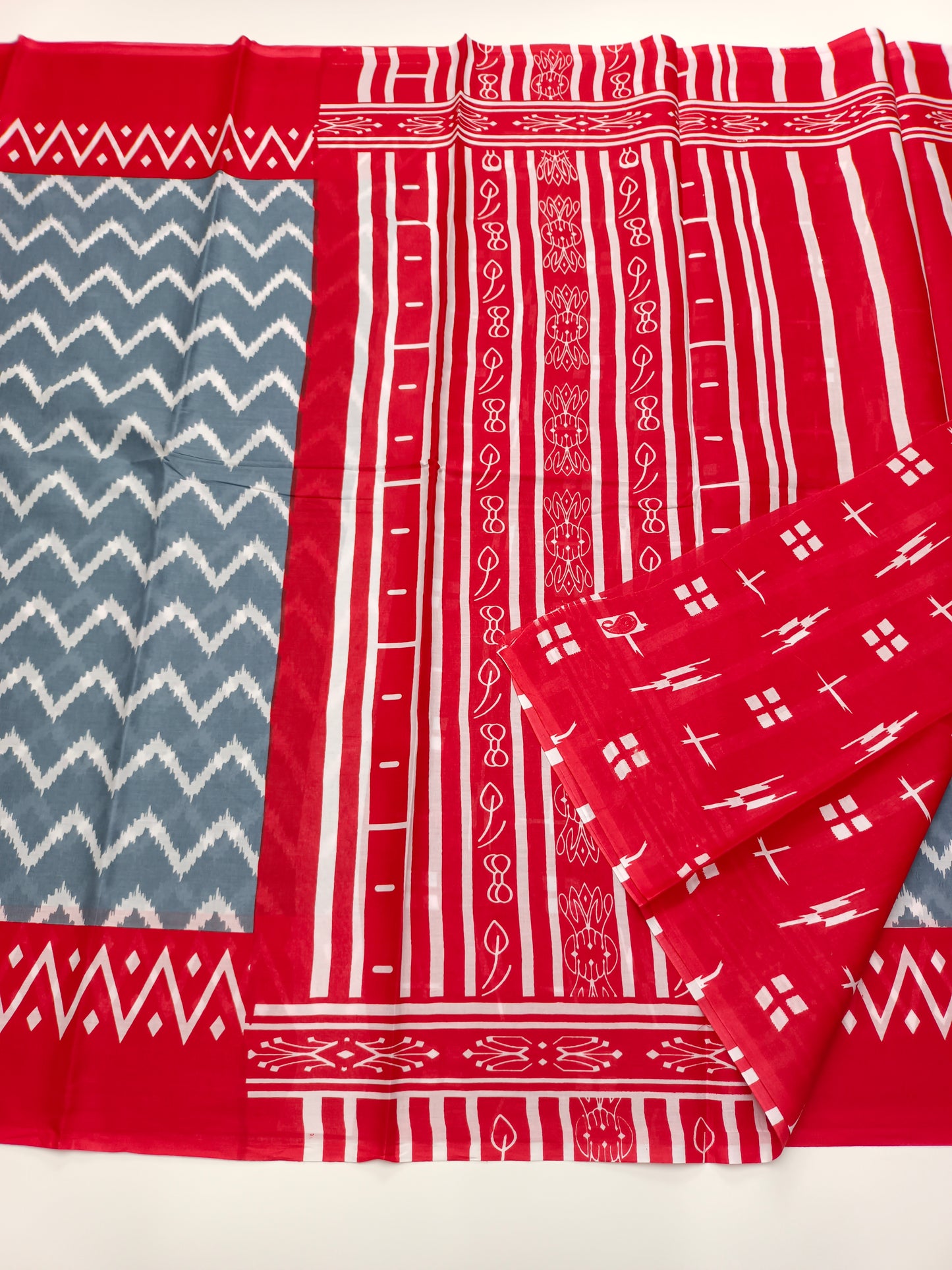 FANCY PRINTED JAIPUR COTTON SAREE