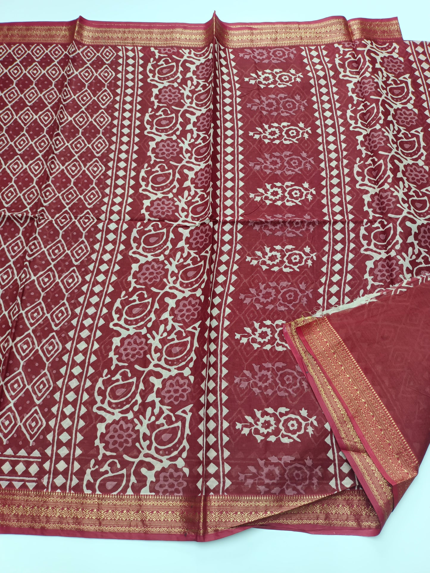 FANCY PRINTED JAIPUR COTTON SAREE