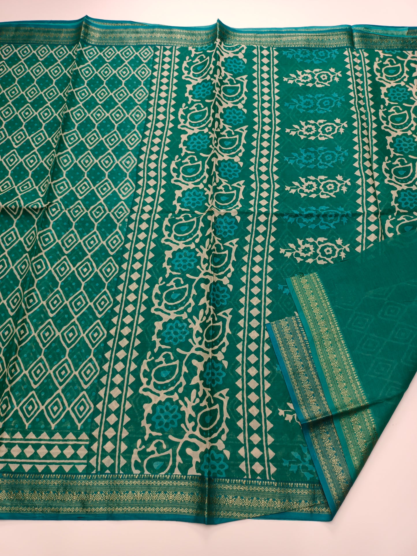 FANCY PRINTED JAIPUR COTTON SAREE