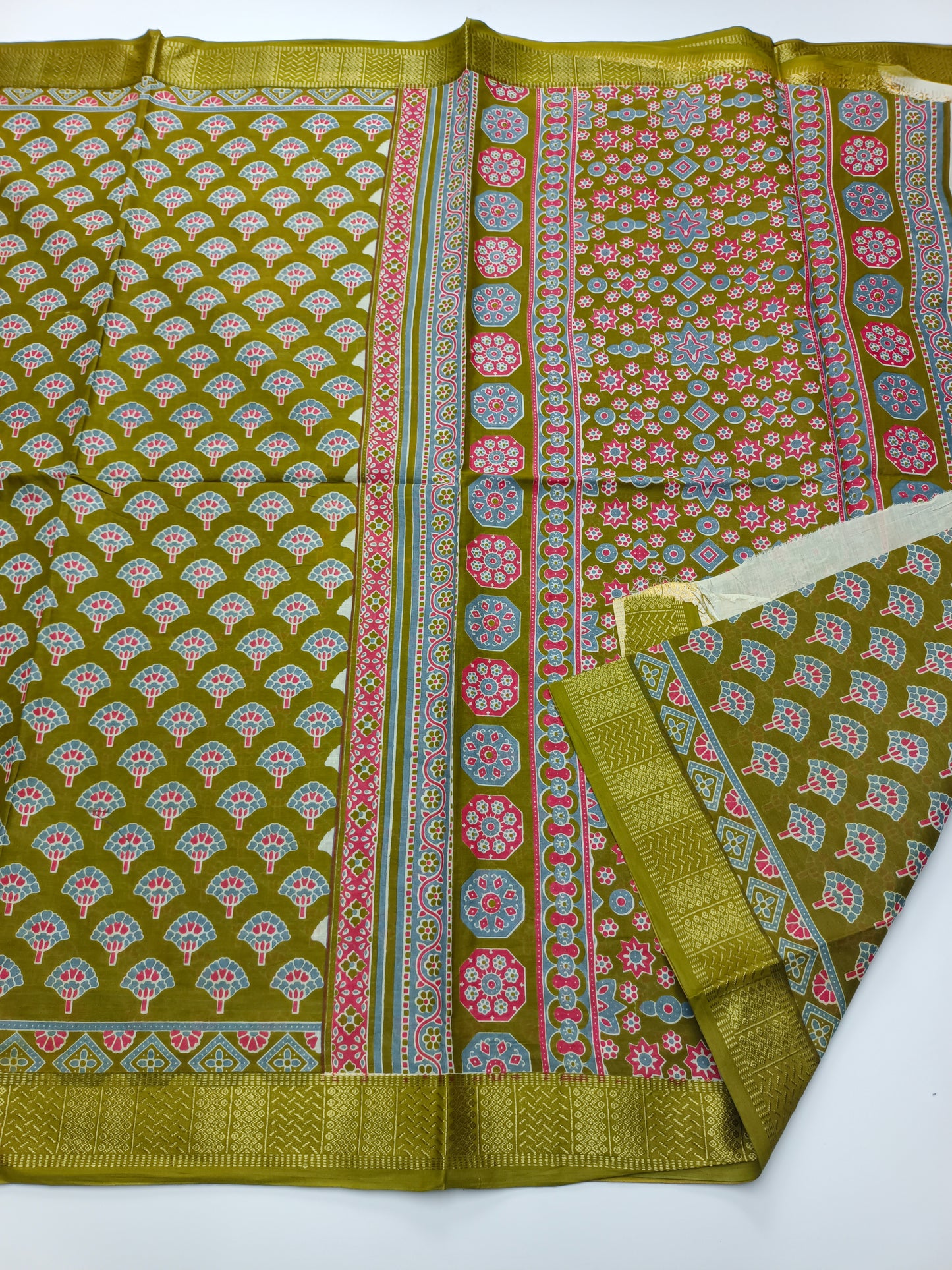 FANCY PRINTED JAIPUR COTTON SAREE