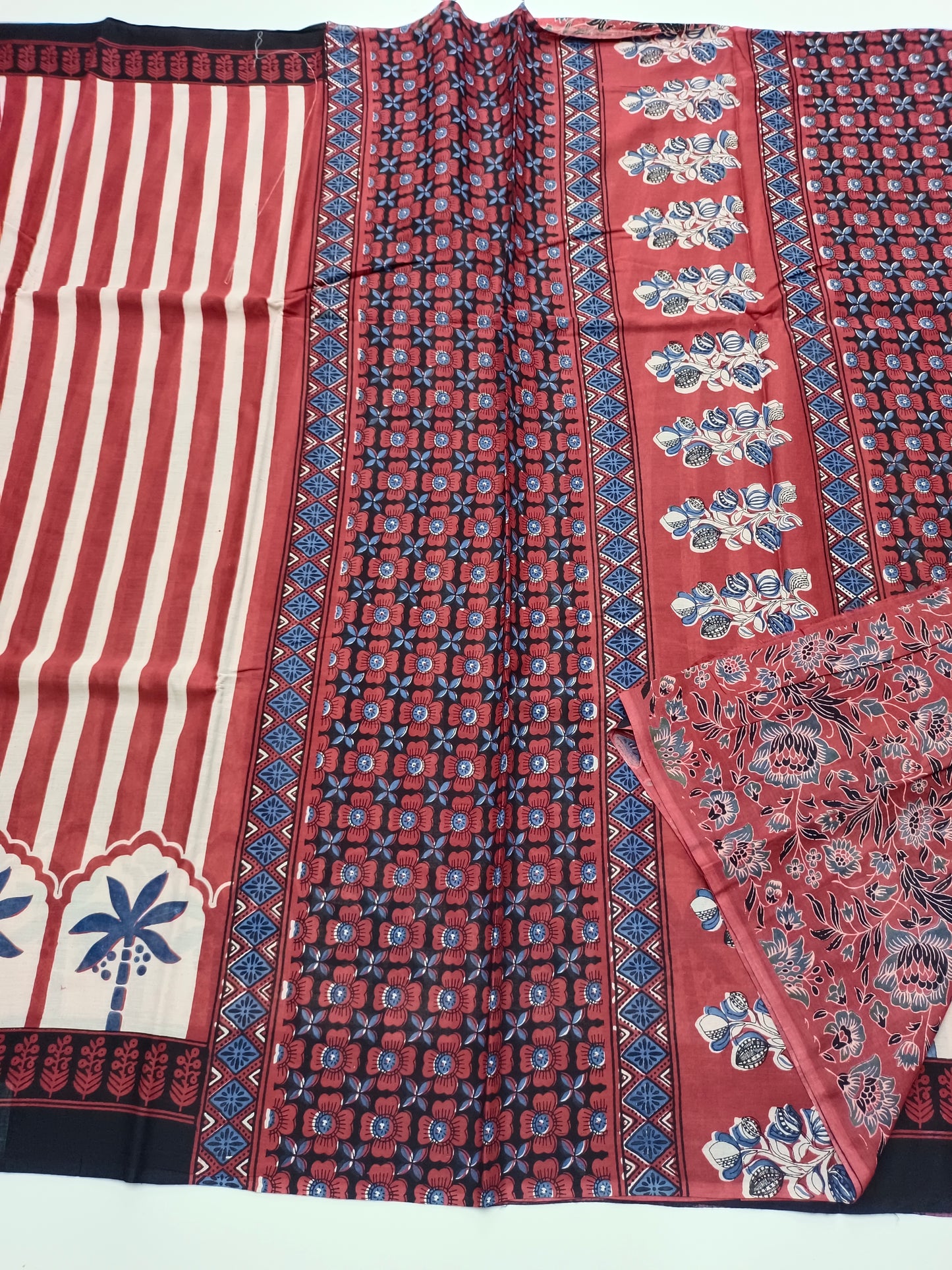 FANCY PRINTED COTTON SAREE